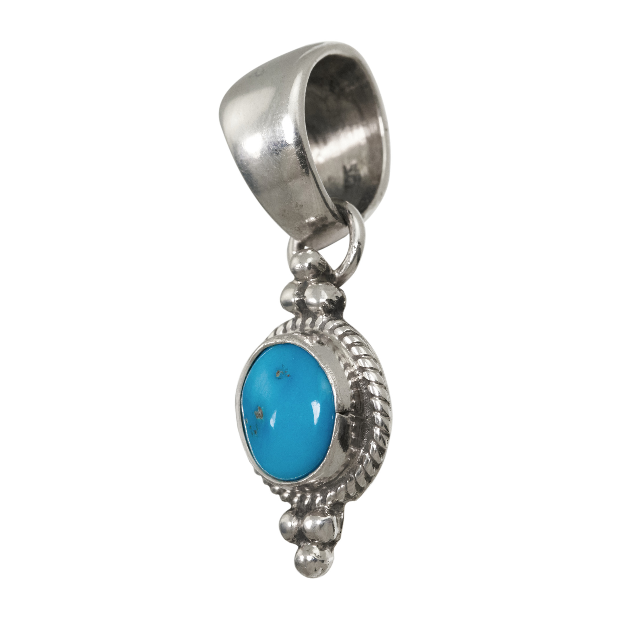 Pendentif turquoise et argent, PE667 - Harpo Paris
