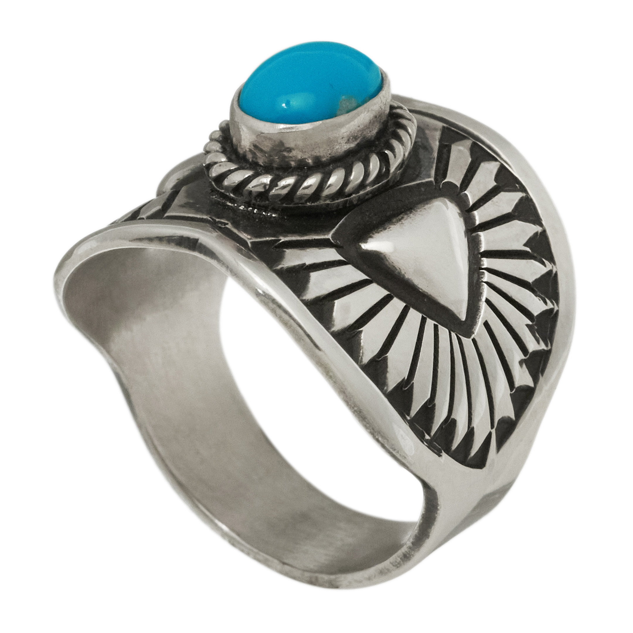 Turquoise and silver ring  BA1784 - Harpo Paris