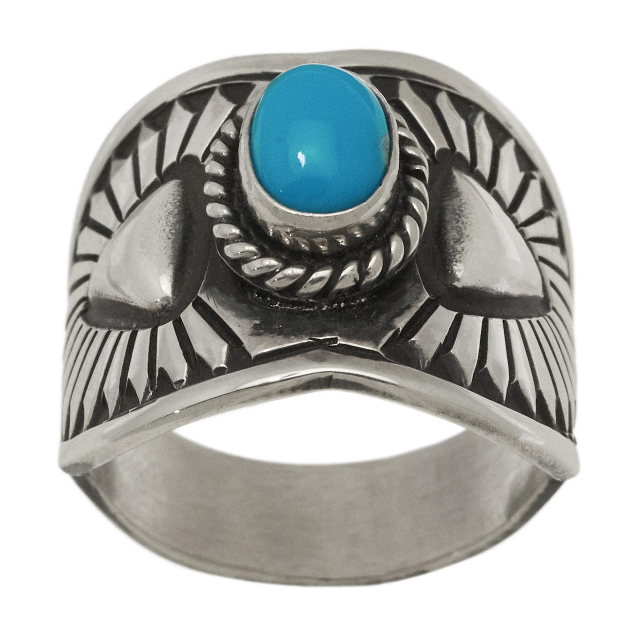Turquoise and silver ring  BA1784 - Harpo Paris
