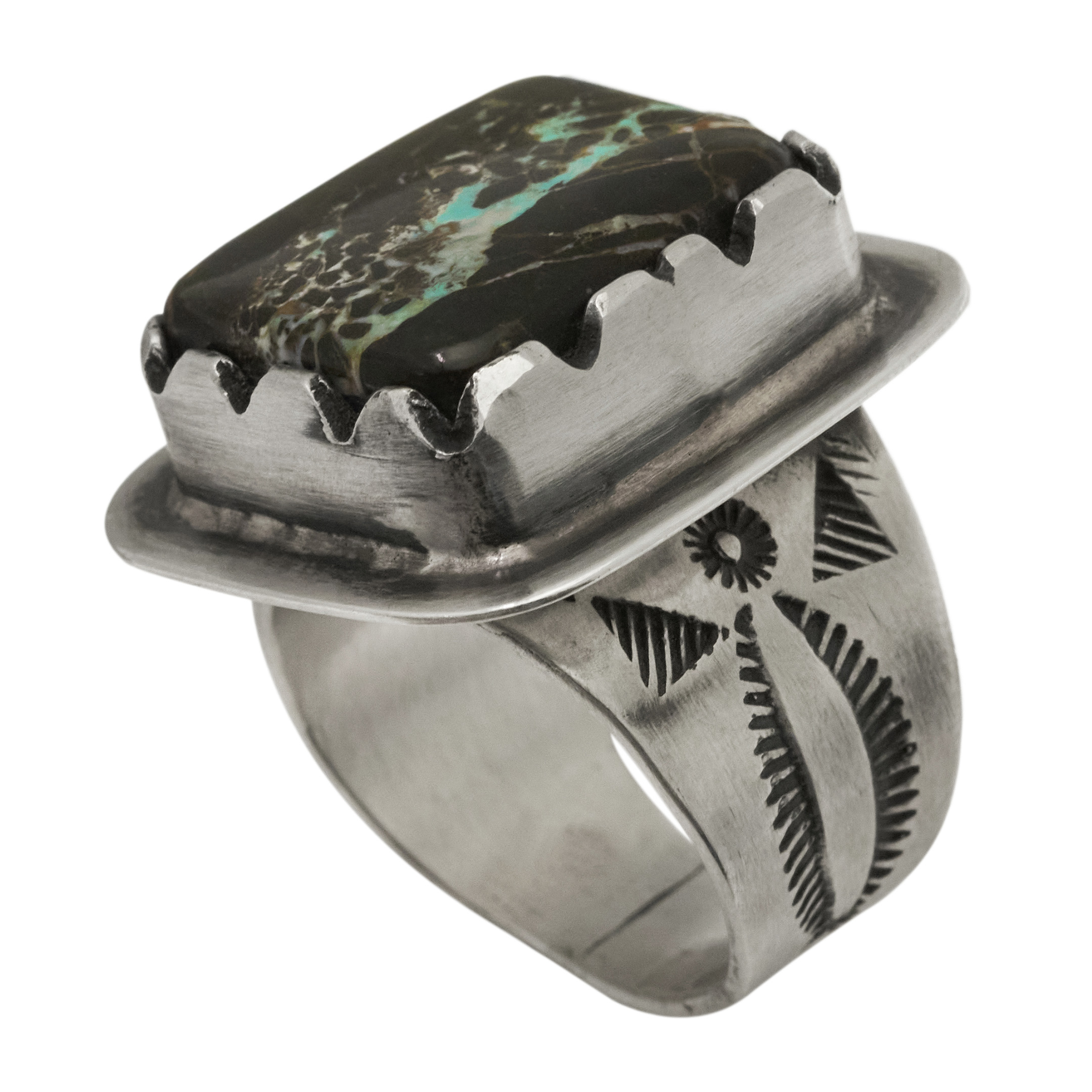 Turquoise and silver ring BA1785 - Harpo Paris