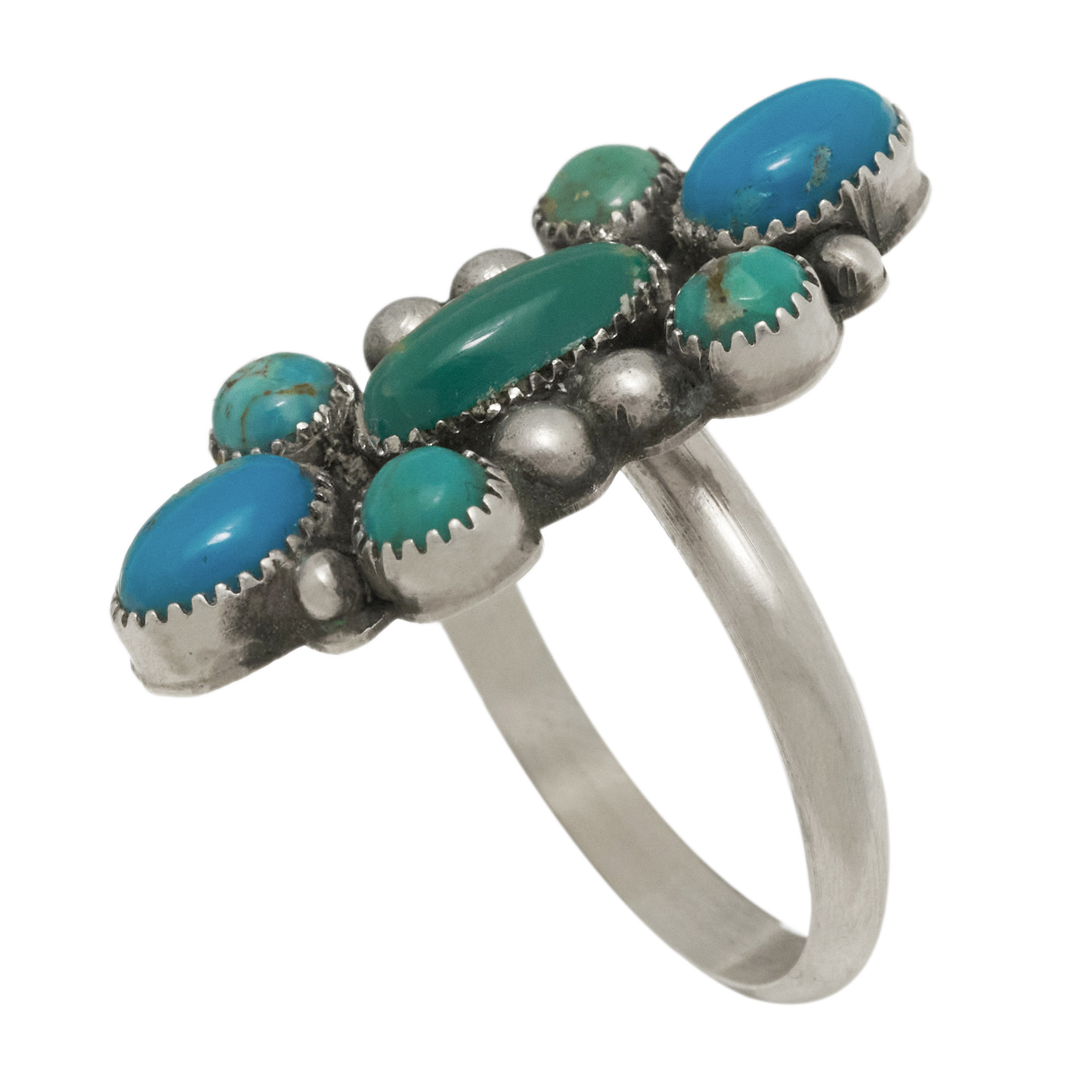 Turquoise and silver ring BA1789 - Harpo Paris
