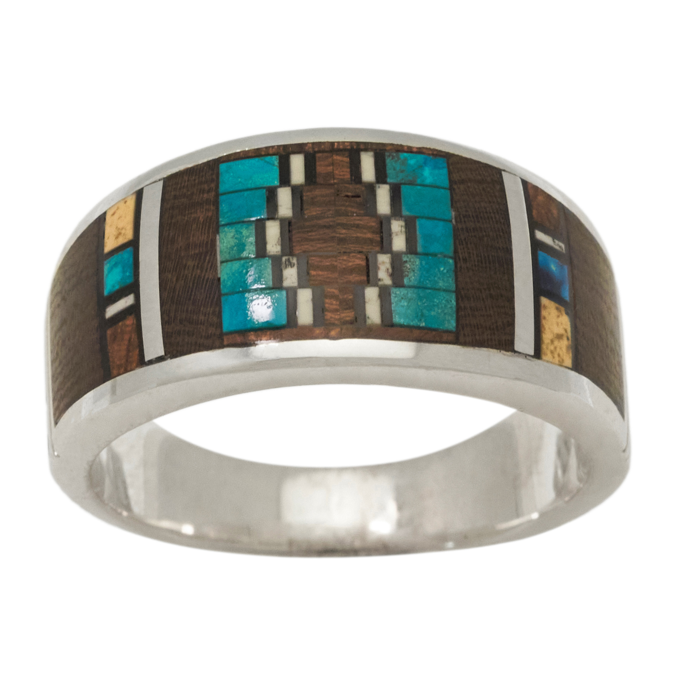 Inlay and silver ring BA1791 - Harpo Paris