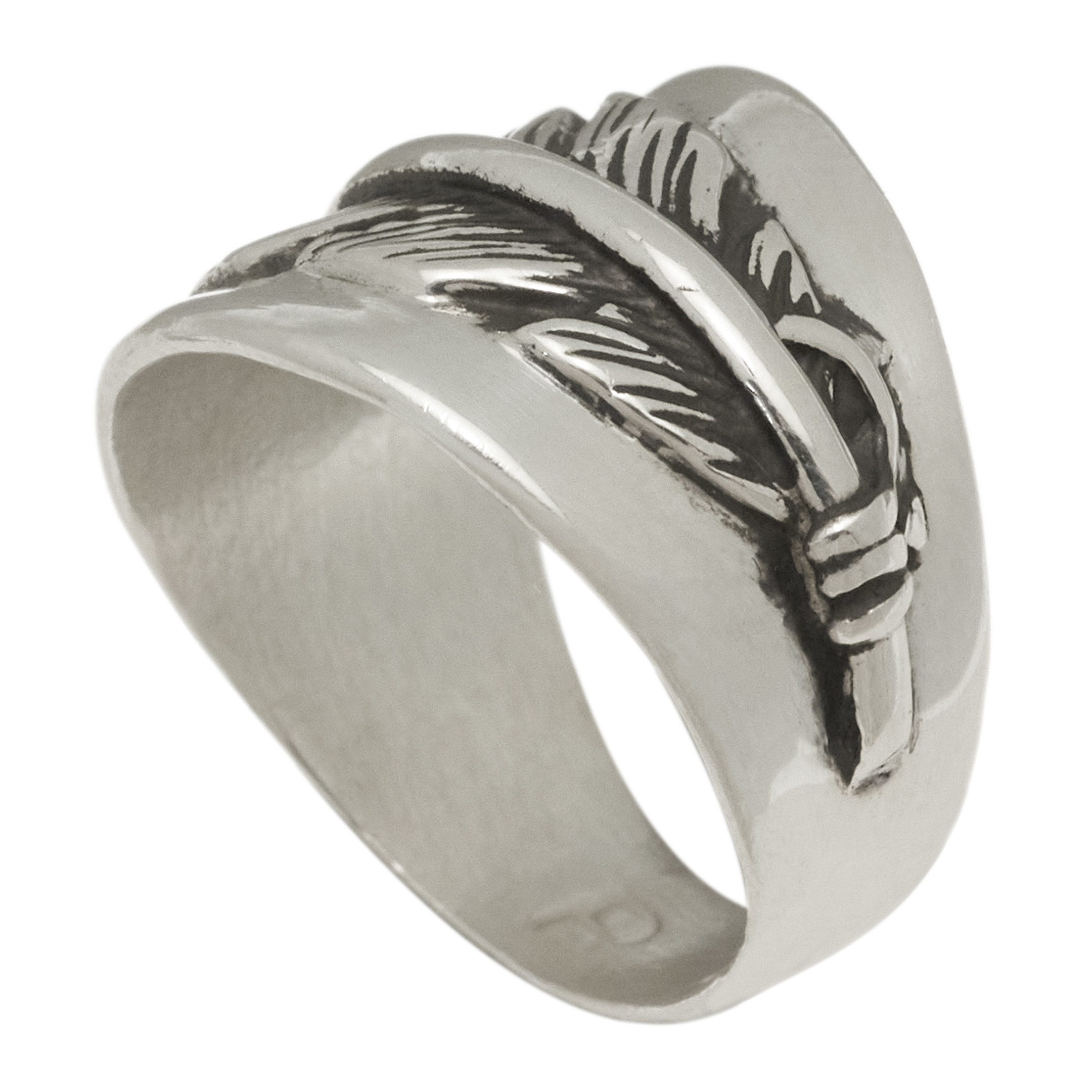 Silver feather ring BA1793 - Harpo paris