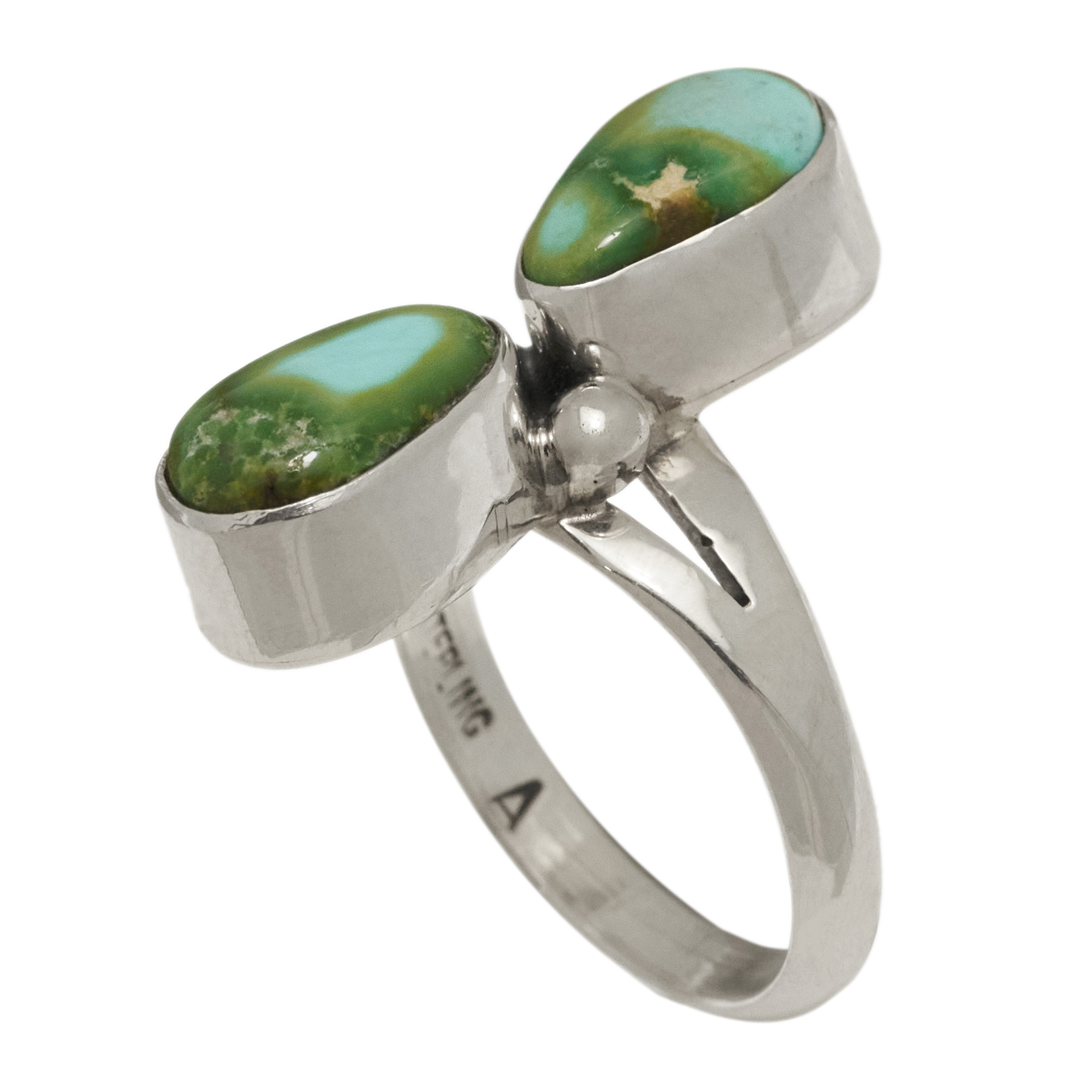 Silver and turquoise ring BA1801 - Harpo Paris