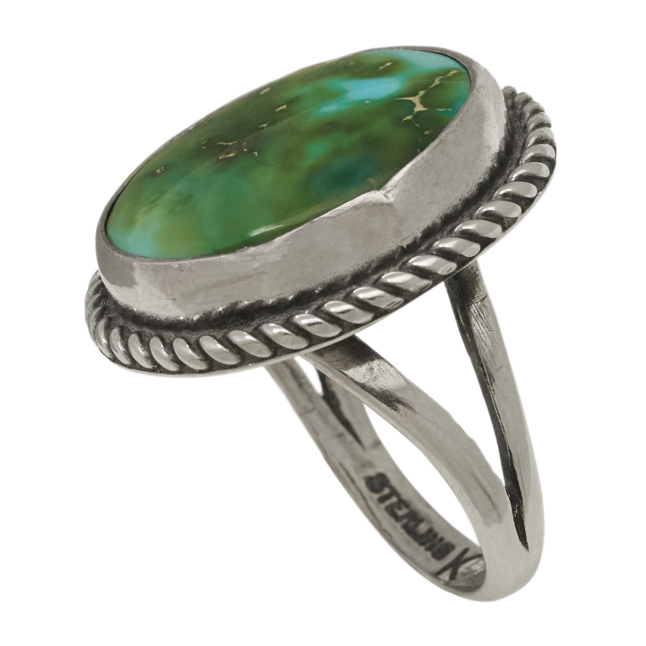 Turquoise and silver ring BA1802 - Harpo Paris