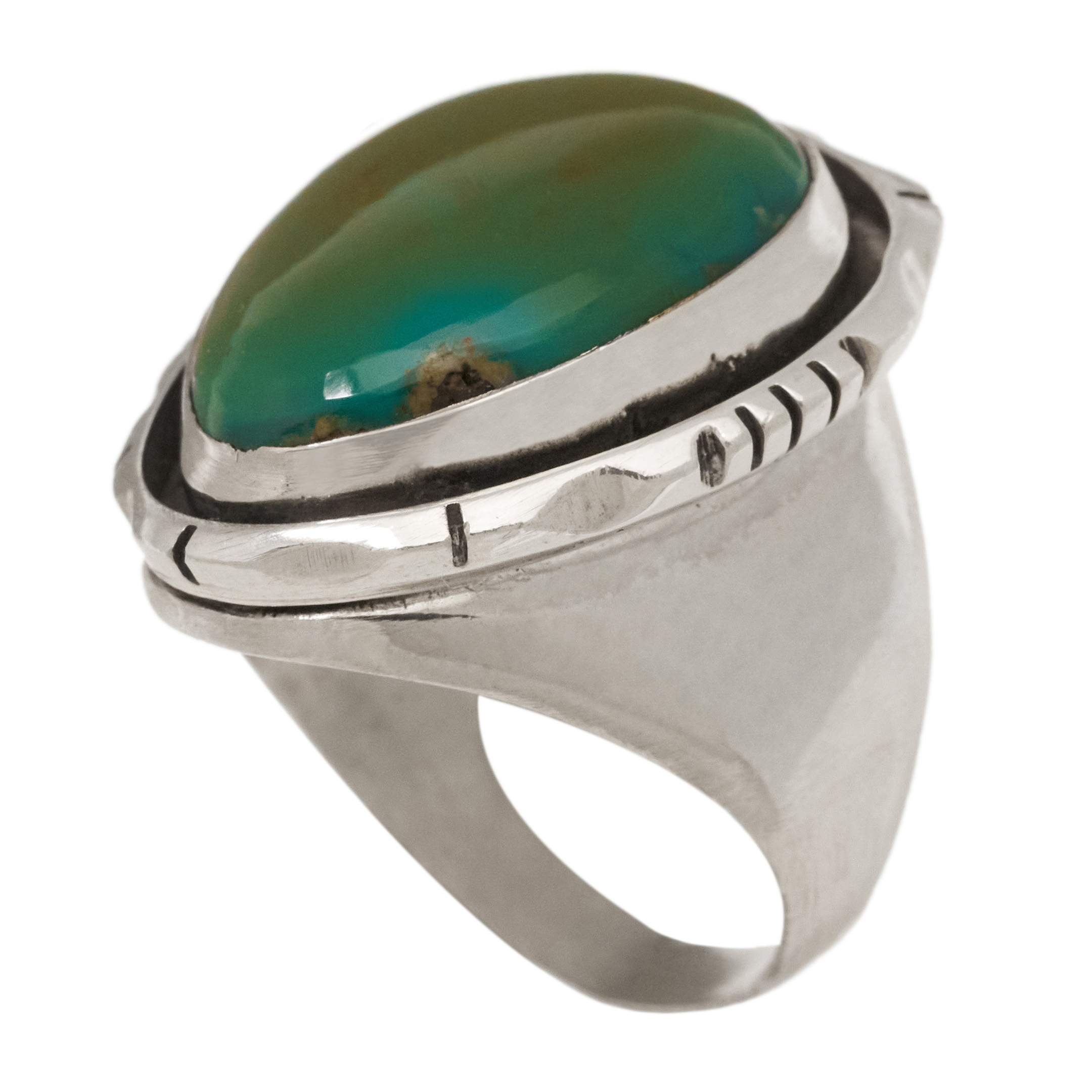 Turquoise and silver ring BA1804 - Harpo Paris