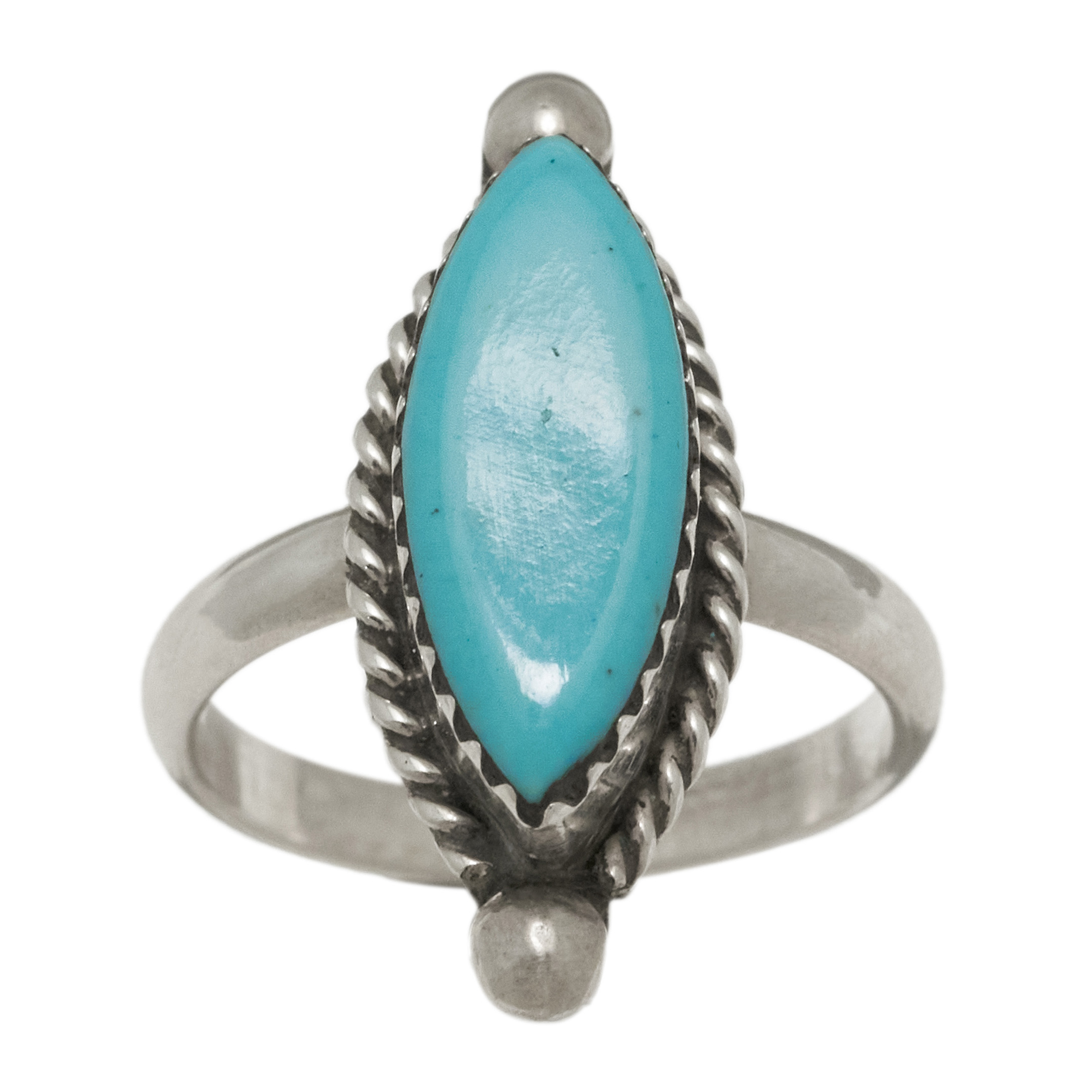 Turquoise and silver ring BA1808 - Harpo Paris
