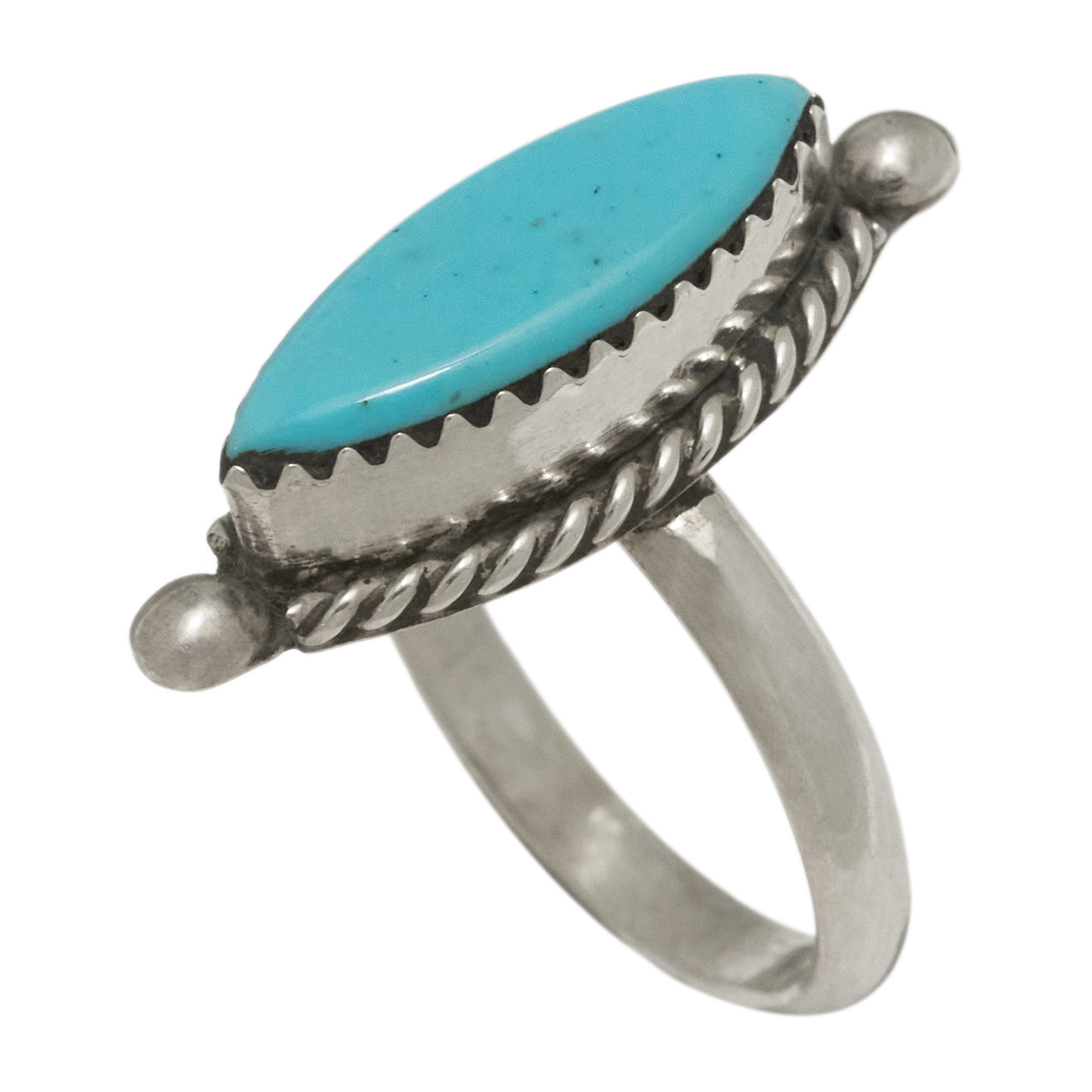 Turquoise and silver ring BA1808 - Harpo Paris
