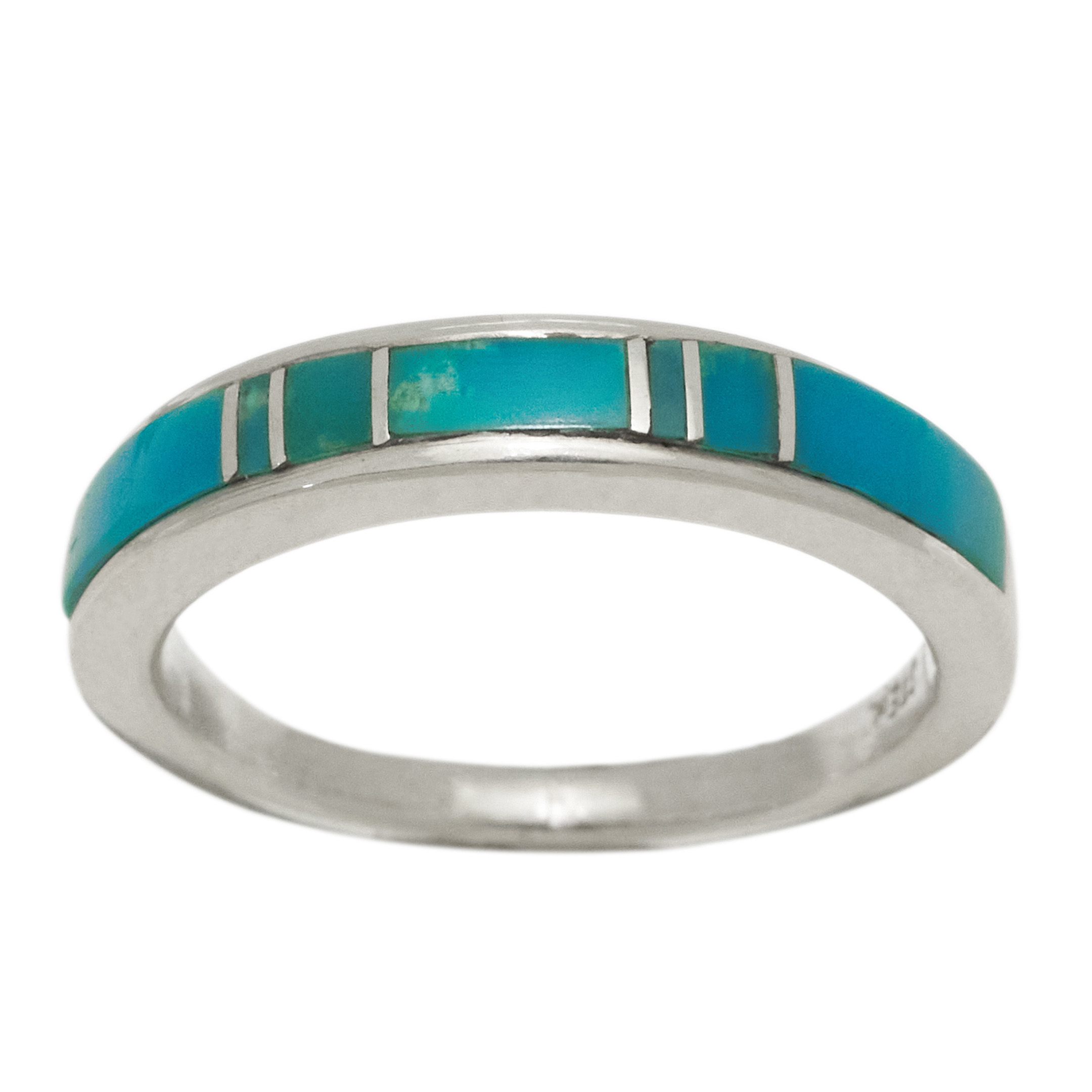 Turquoise inlay and silver BA1812 - Harpo Paris