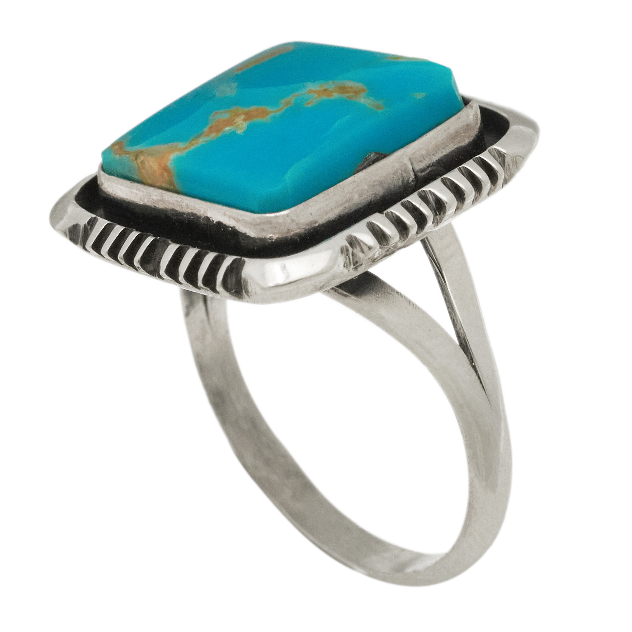 Turquoise and silver ring BA1816 - Harpo Paris