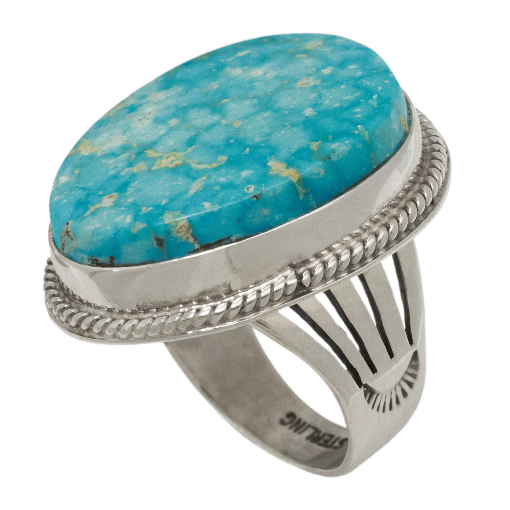 Bague turquoise et argent BA1817 - Harpo Paris