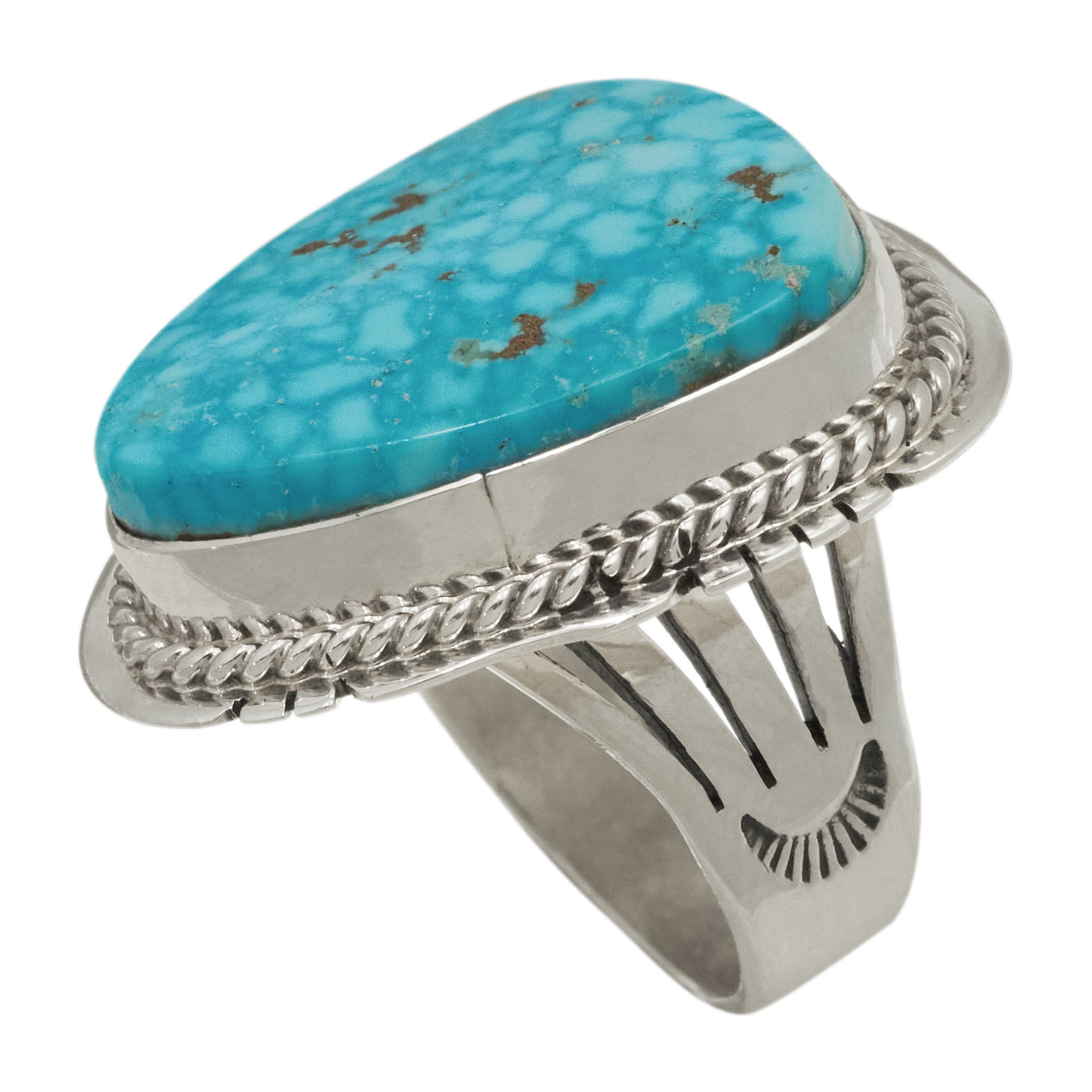 Turquoise and silver ring BA1819 - Harpo Paris
