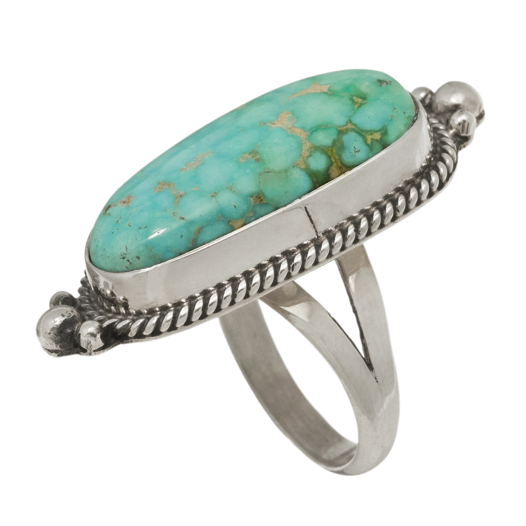 Turquoise and silver ring BA1820 - Harpo Paris