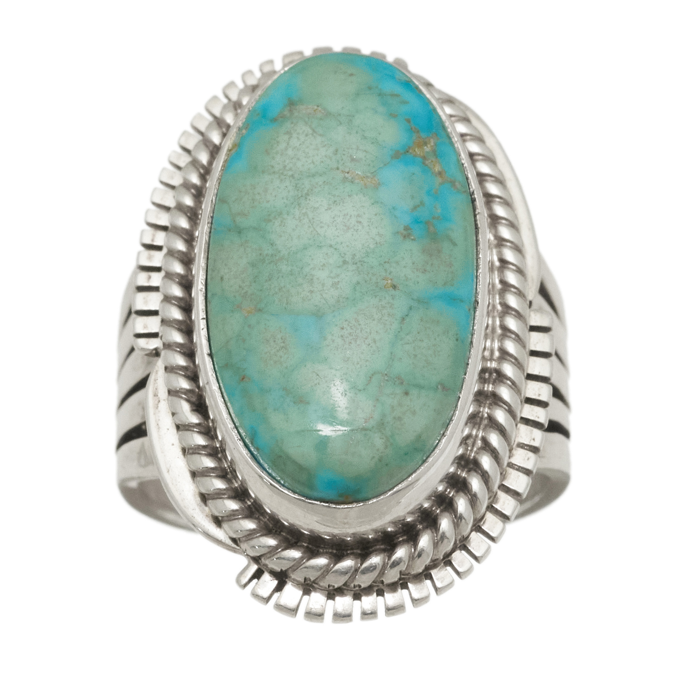 Turquoise and silver ring BA821 - Harpo Paris
