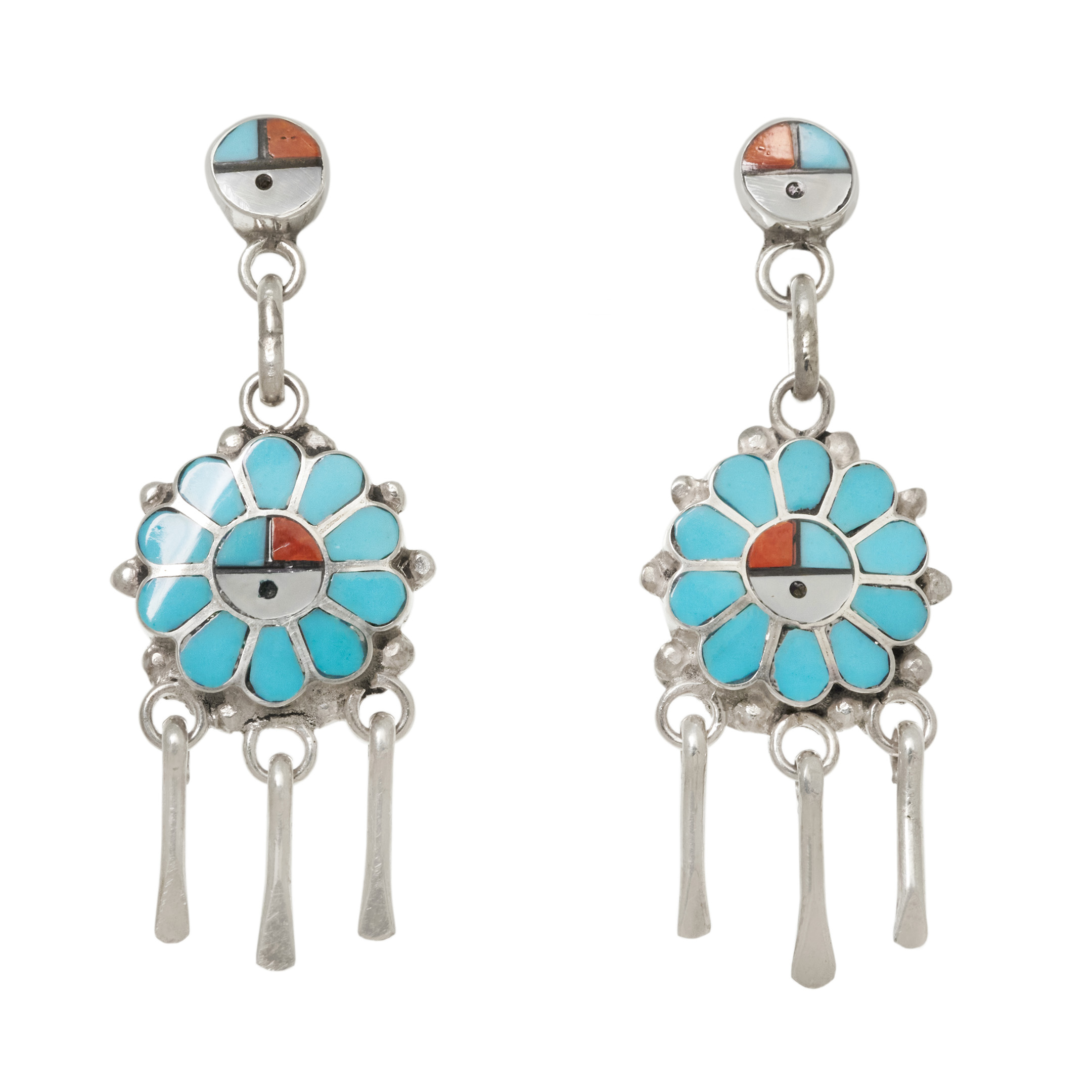 Boucles d'oreilles Sunface et argent BO503 - Harpo Paris