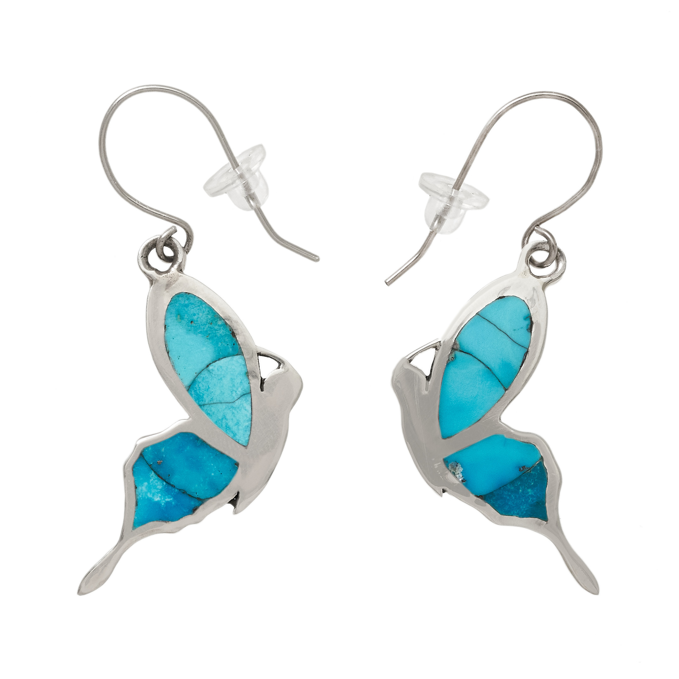 Boucles d'oreilles turquoise et argent BO505 - Harpo Paris