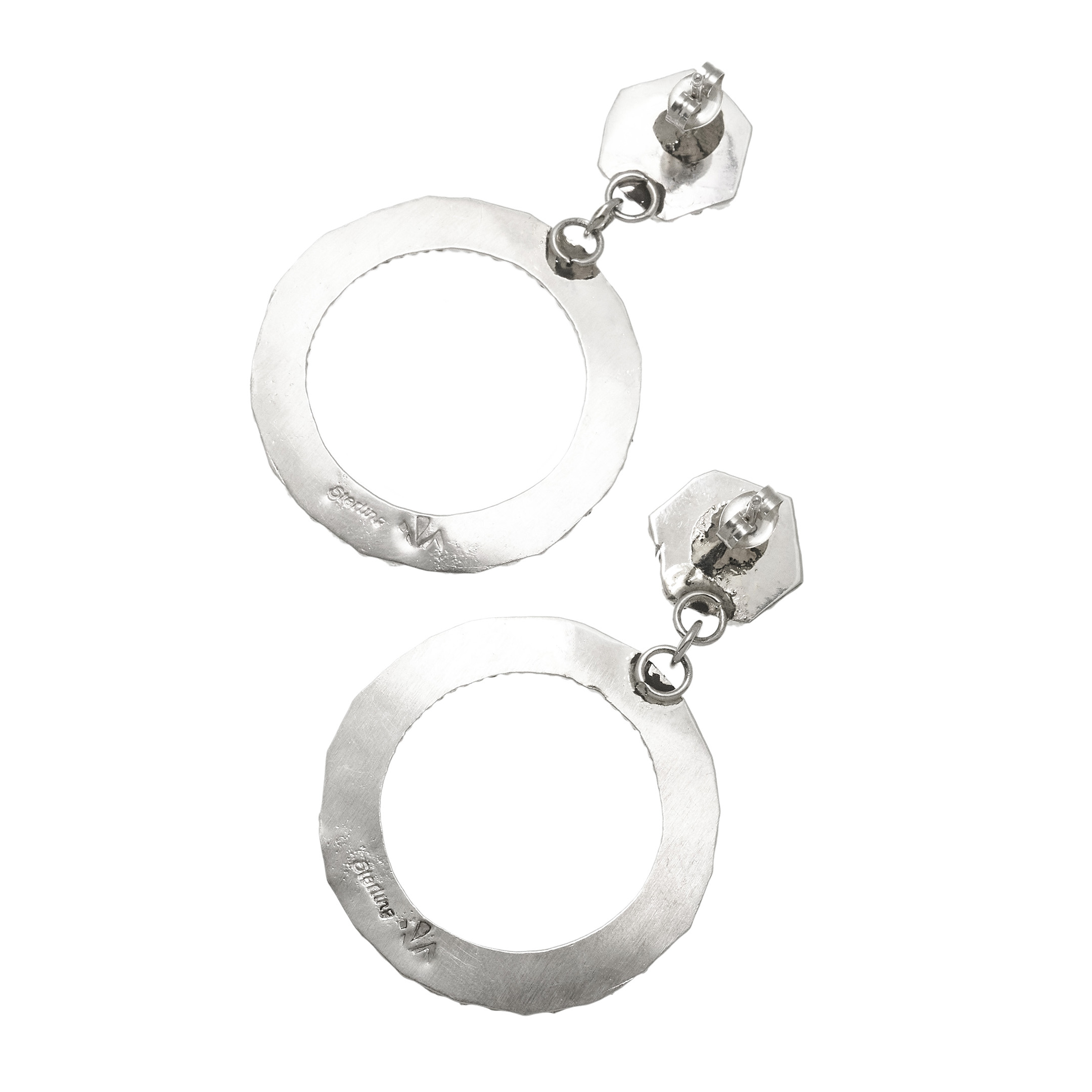 Boucles d'oreilles turquoises et argent BO518 - Harpo Paris