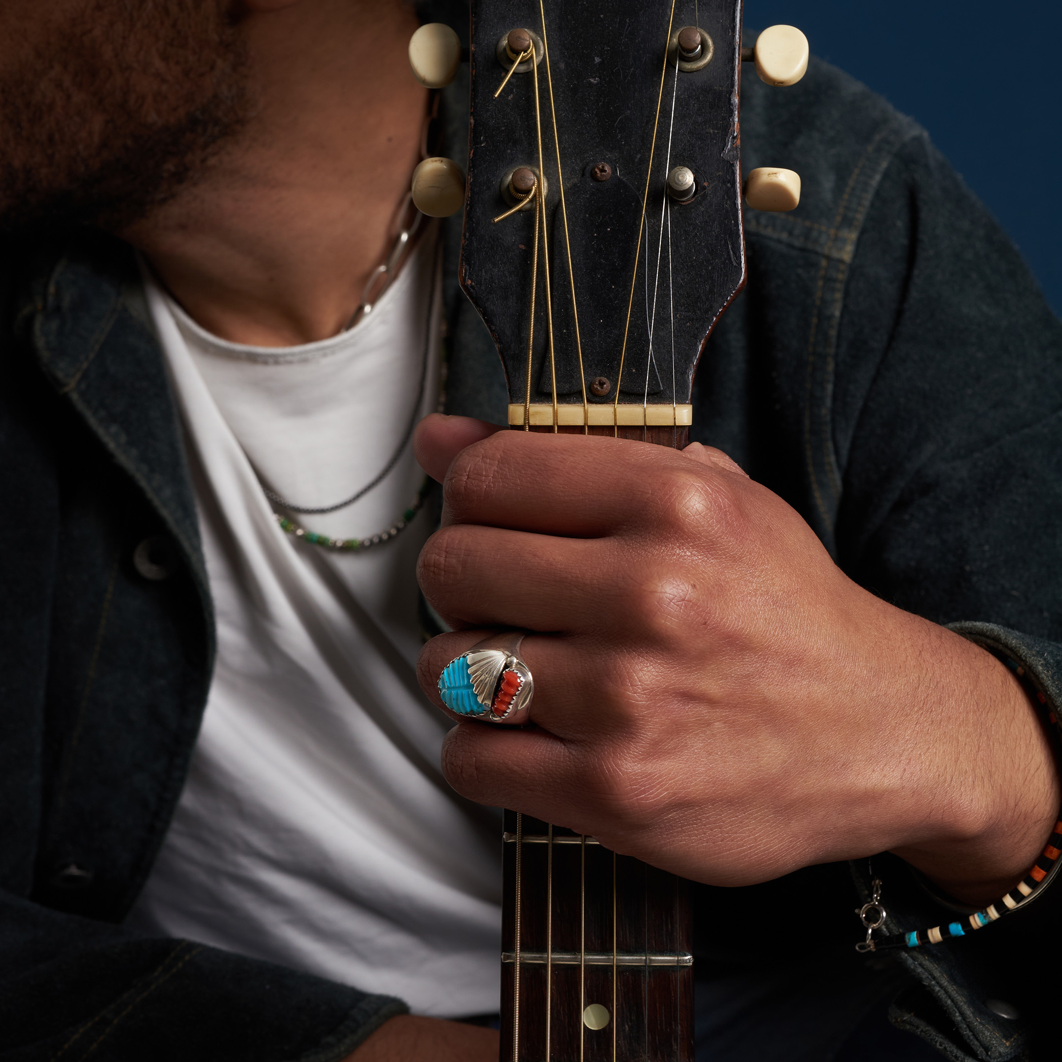 Turquoise and silver ring BA1730 - Harpo Paris