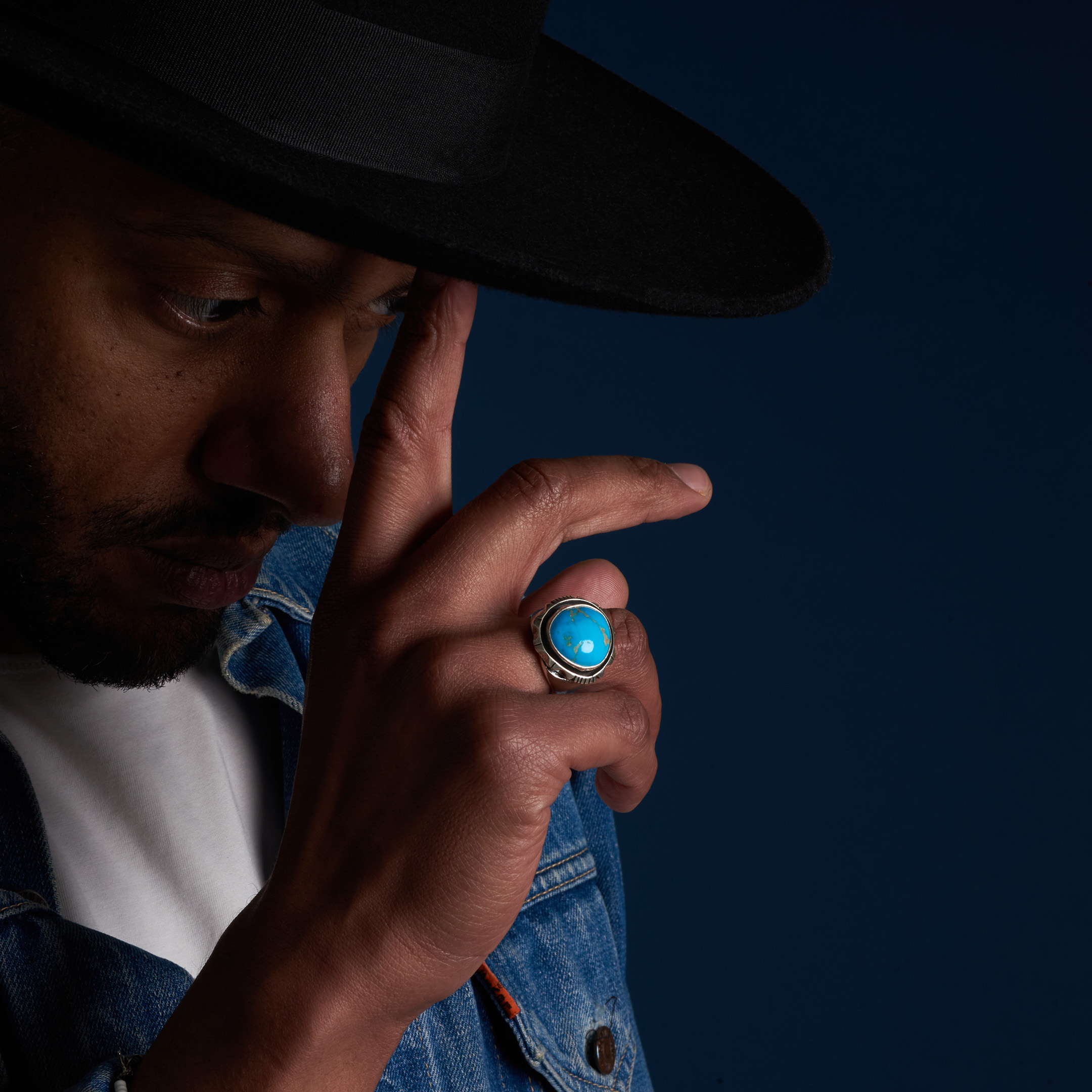 Turquoise and silver ring BA1748 - Harpo Paris
