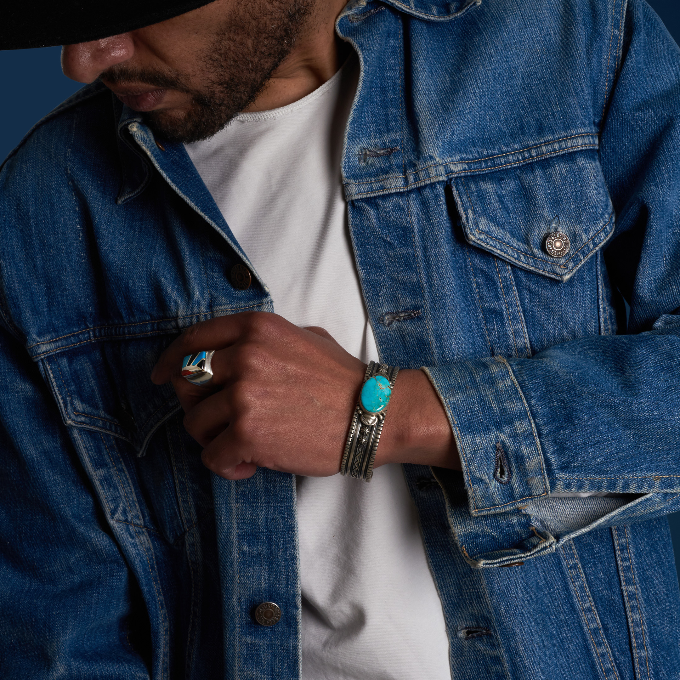 Inlay and silver ring BA1775 - Harpo Paris