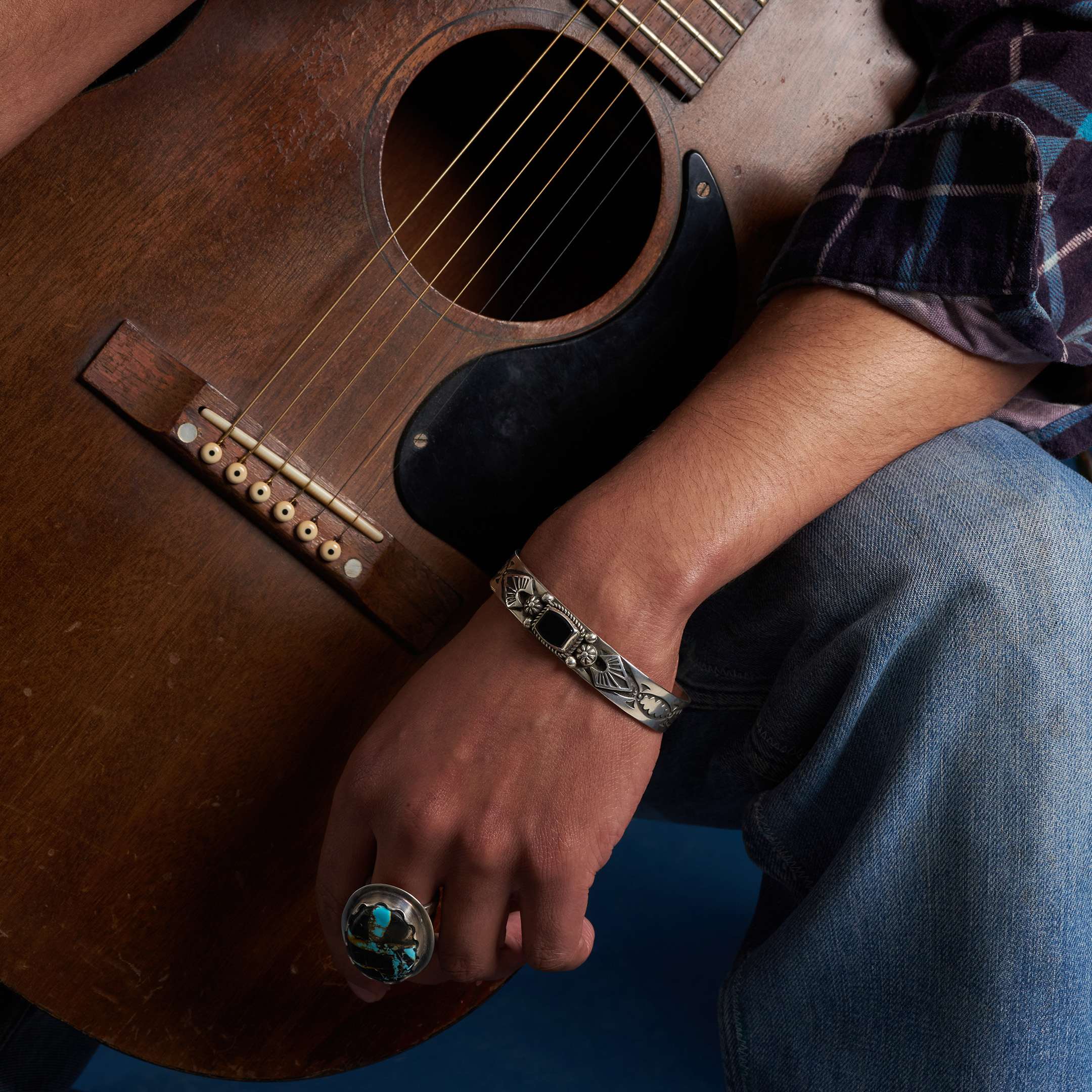Turquoise and silver ring BA1782 - Harpo Paris