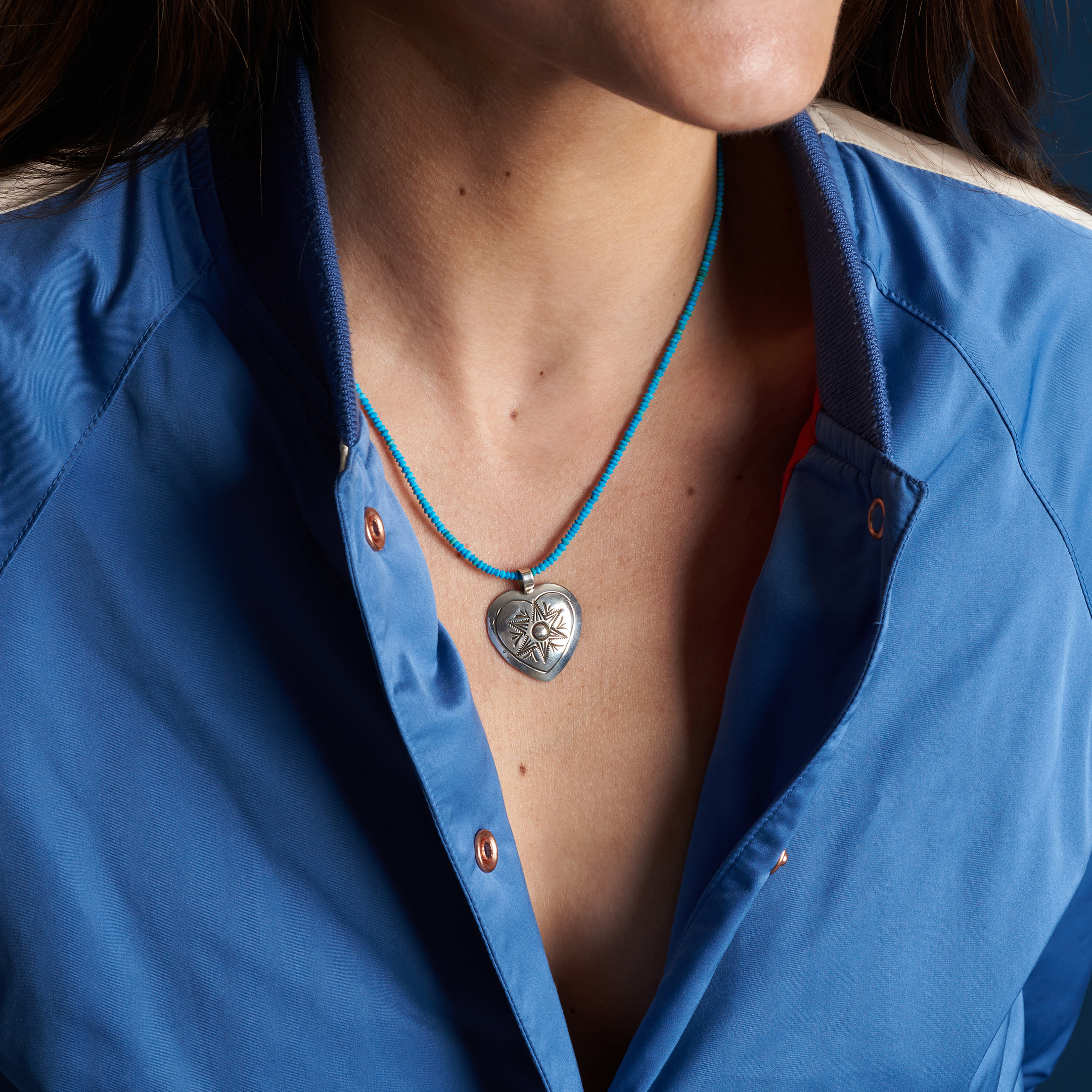 Silver heart pendant PE649 - Harpo Paris