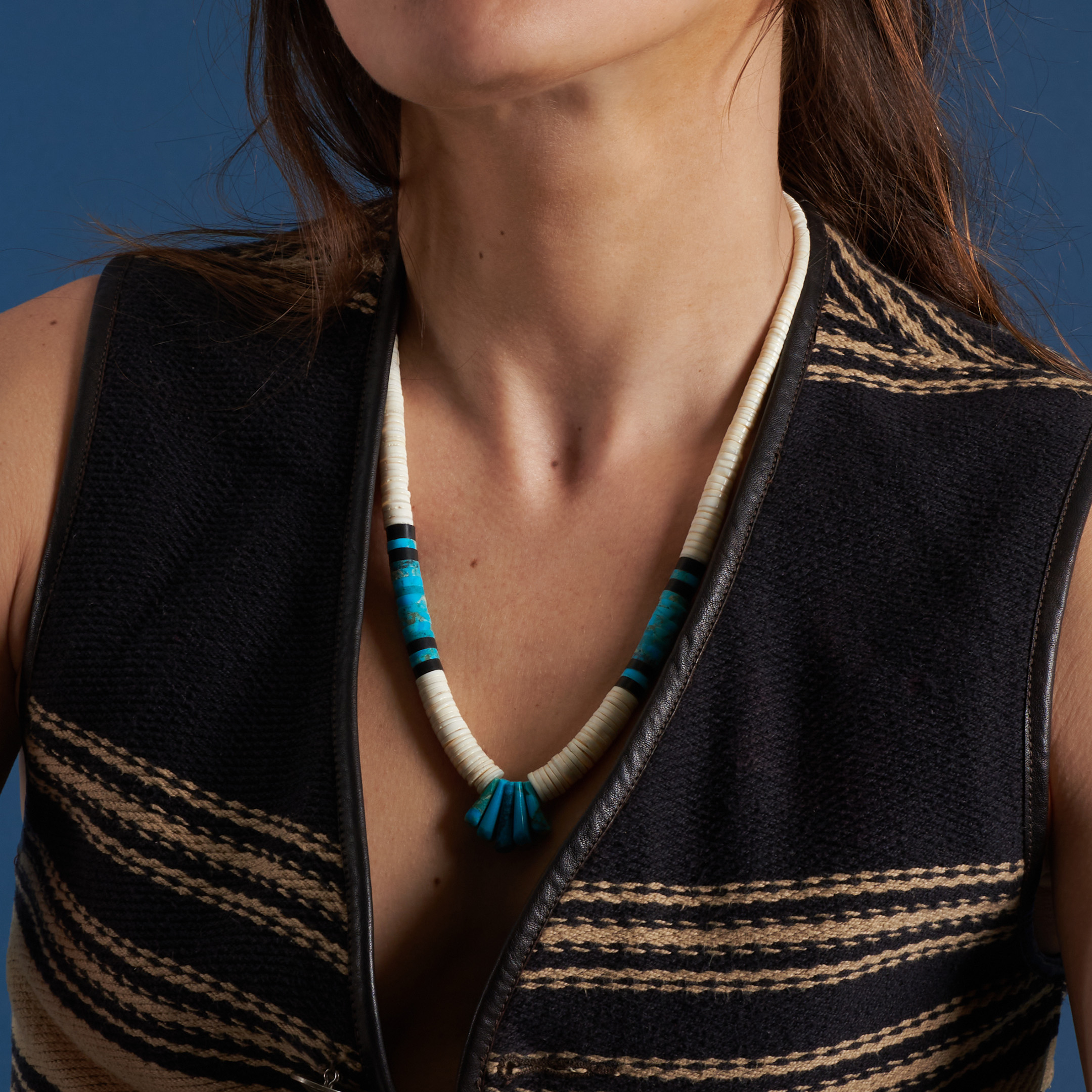 Collier Pueblo en perles Heishi, CO129 - Harpo Paris