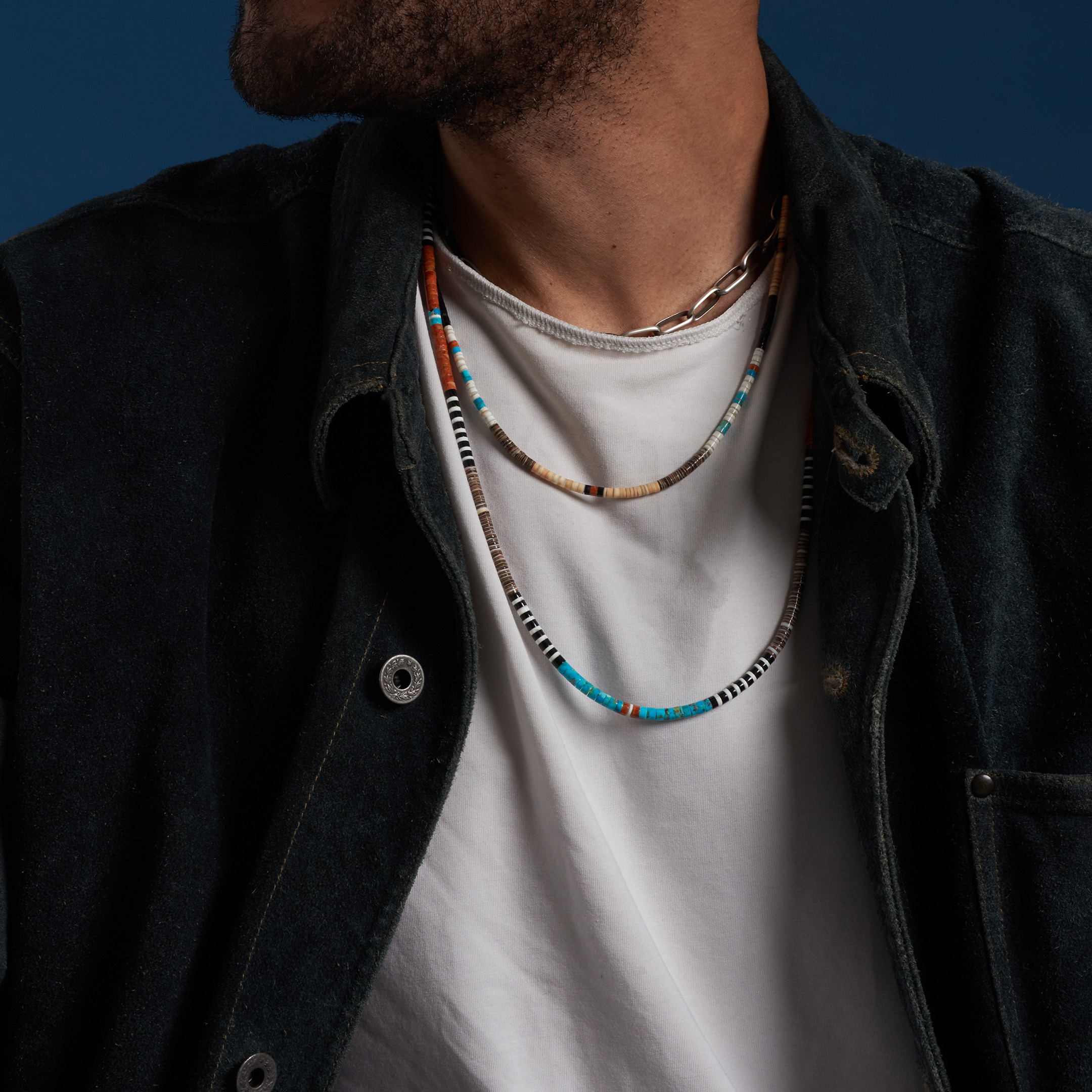 Collier Pueblo en parles Heishi COP22 - Harpo Paris