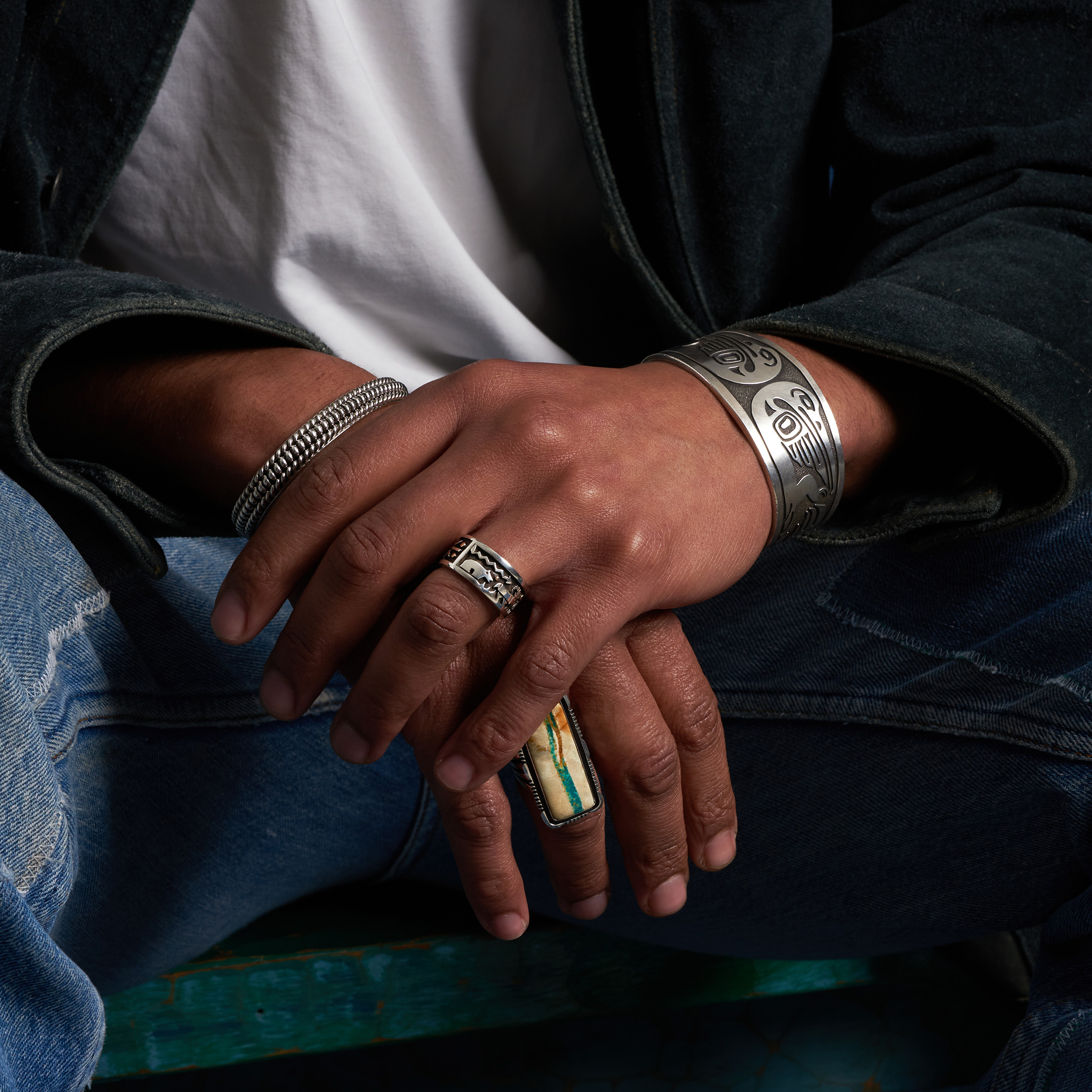 Bracelet Navajo en argent BR953 - Harpo Paris