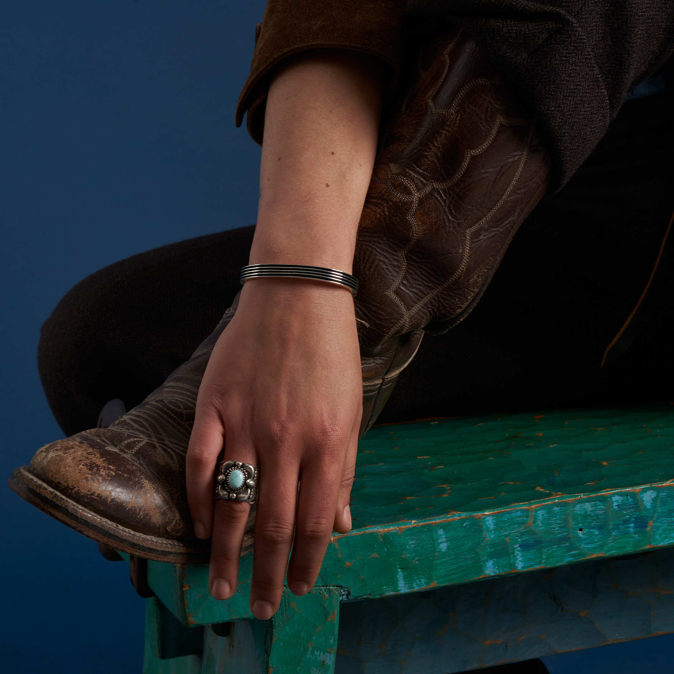 Bracelet Navajo en argent. | Harpo Paris