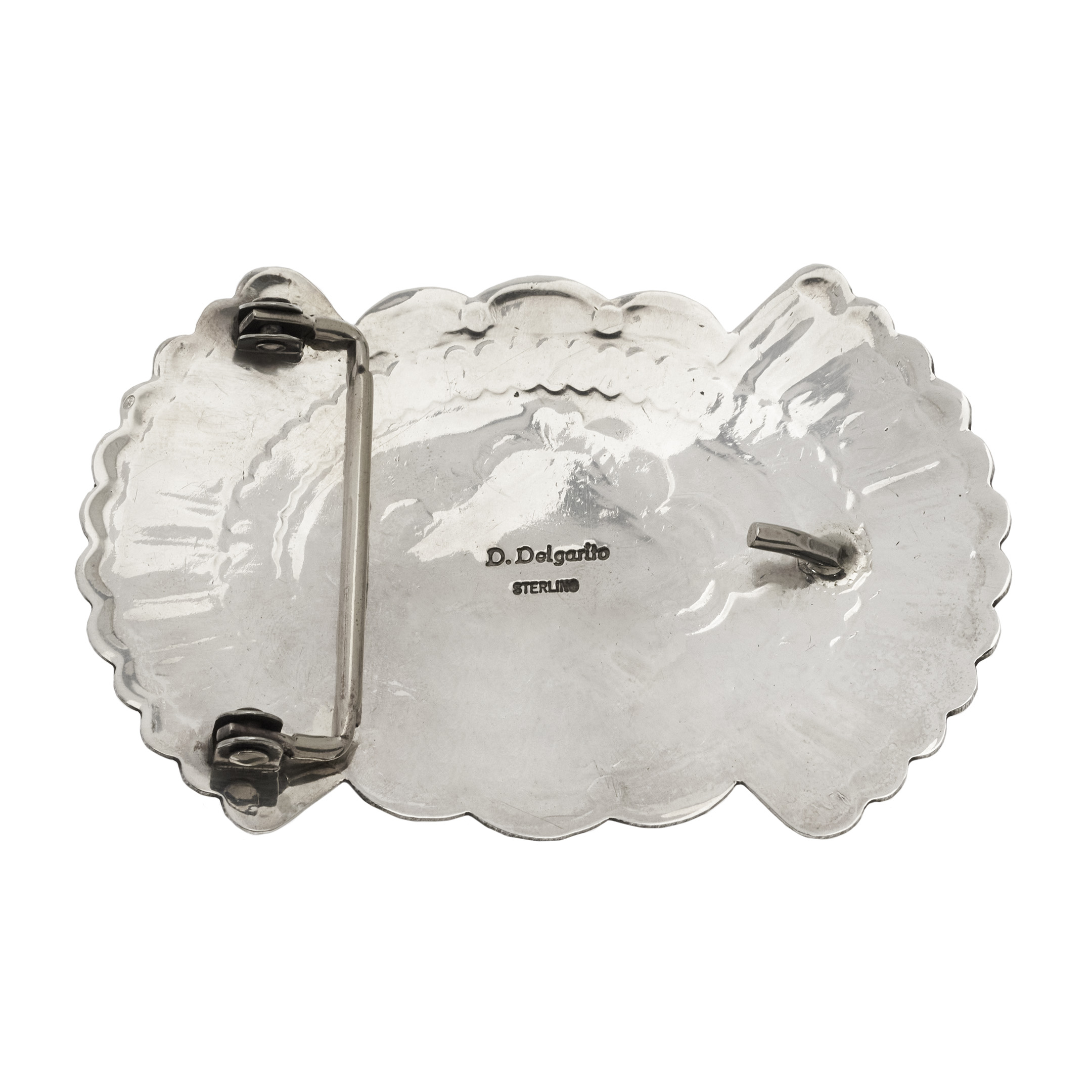 Turquoise and silver buckle BK96 - Harpo Paris