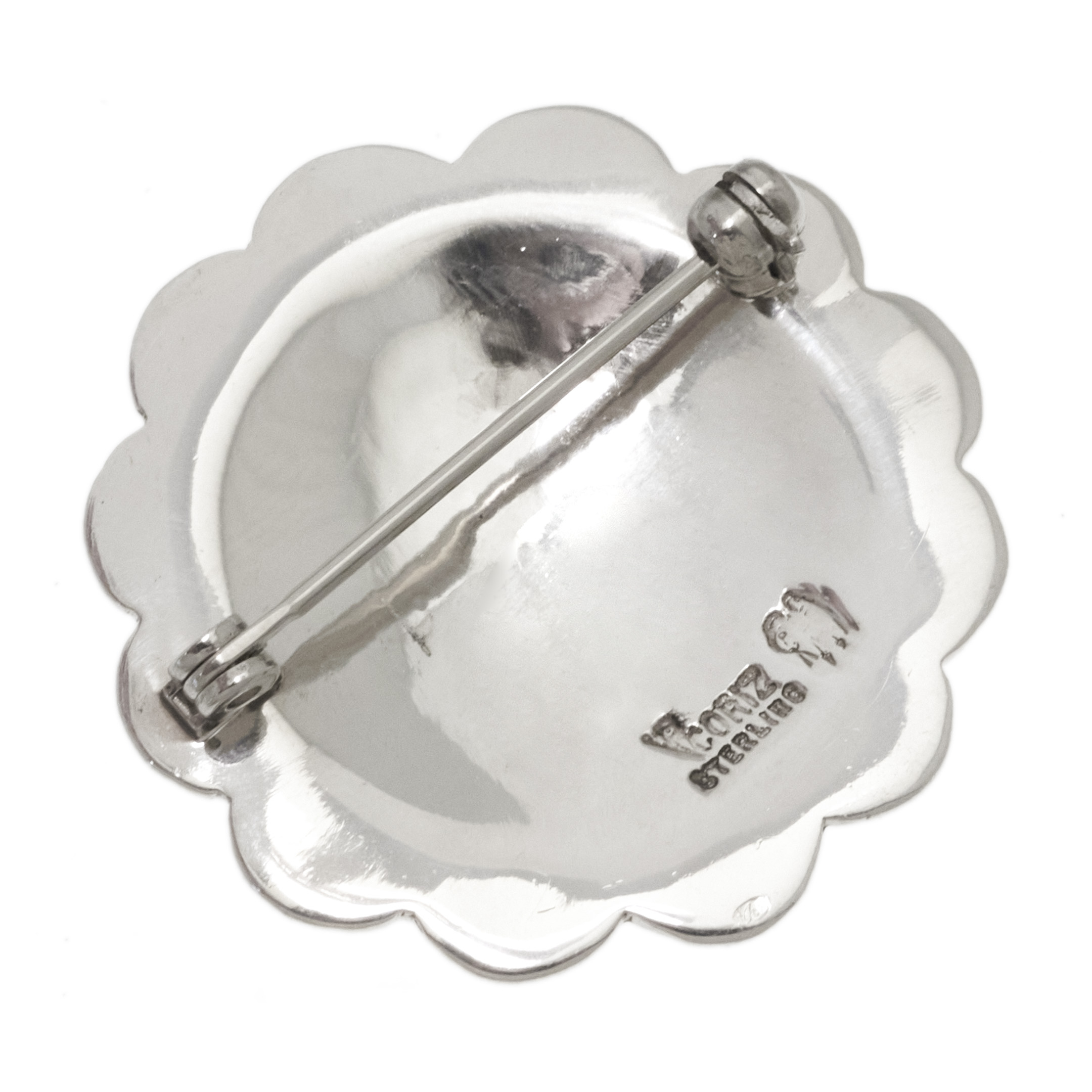 Silver concho brooch BRO107 - Harpo Paris