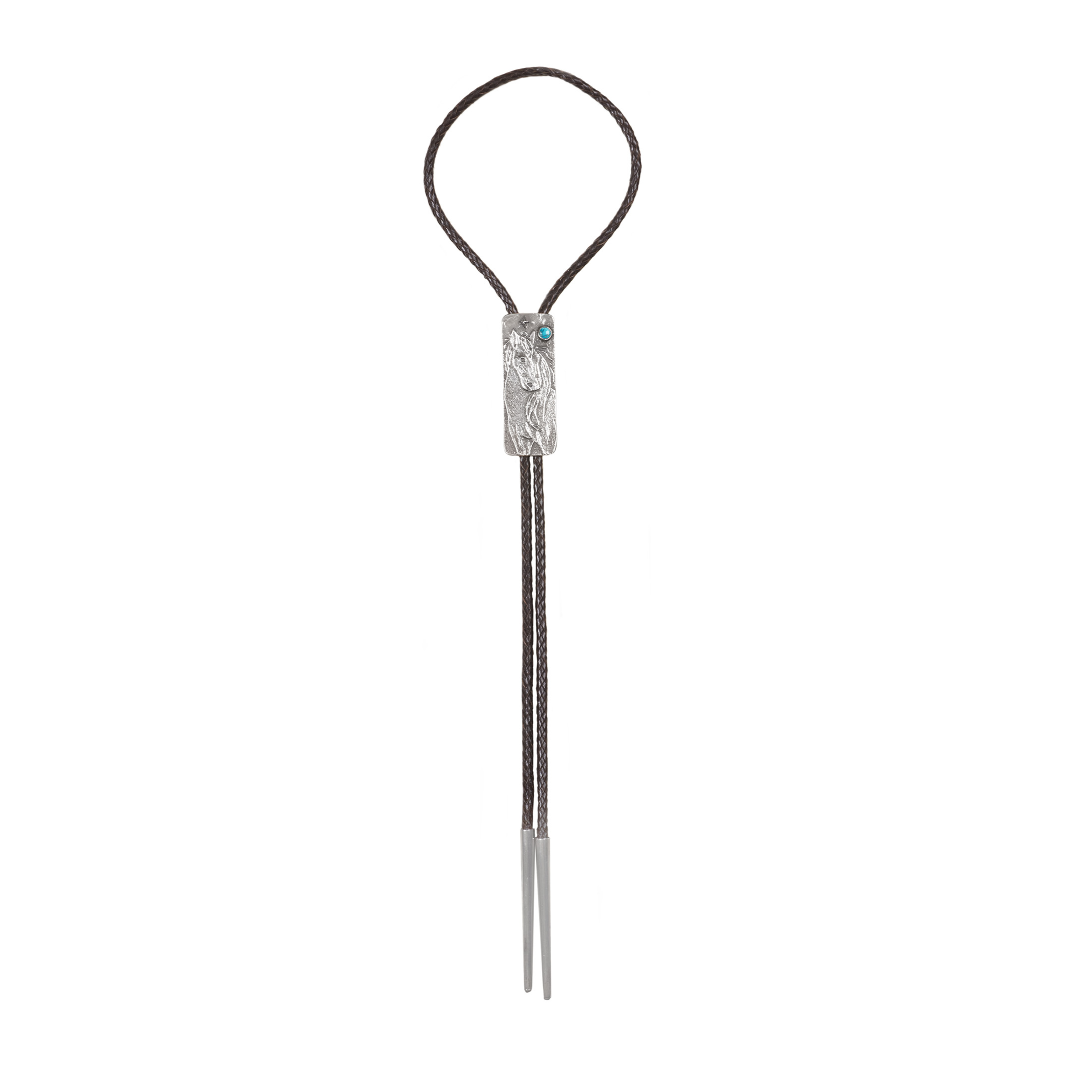 Bolo tie turquoise et argent BT91 - Harpo Paris