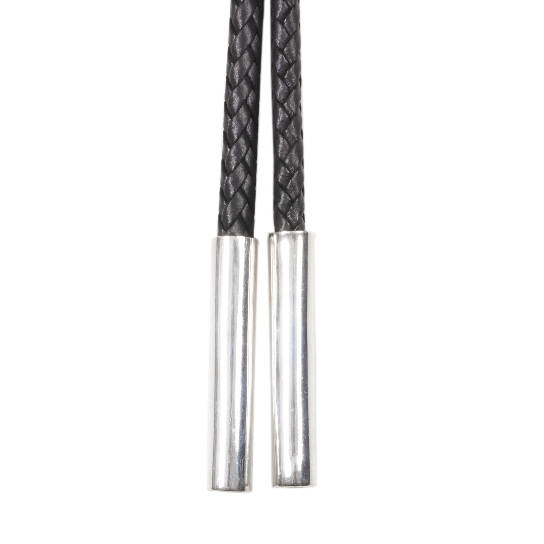 Turquoise and silver bolo tie BT94 - Harpo Paris