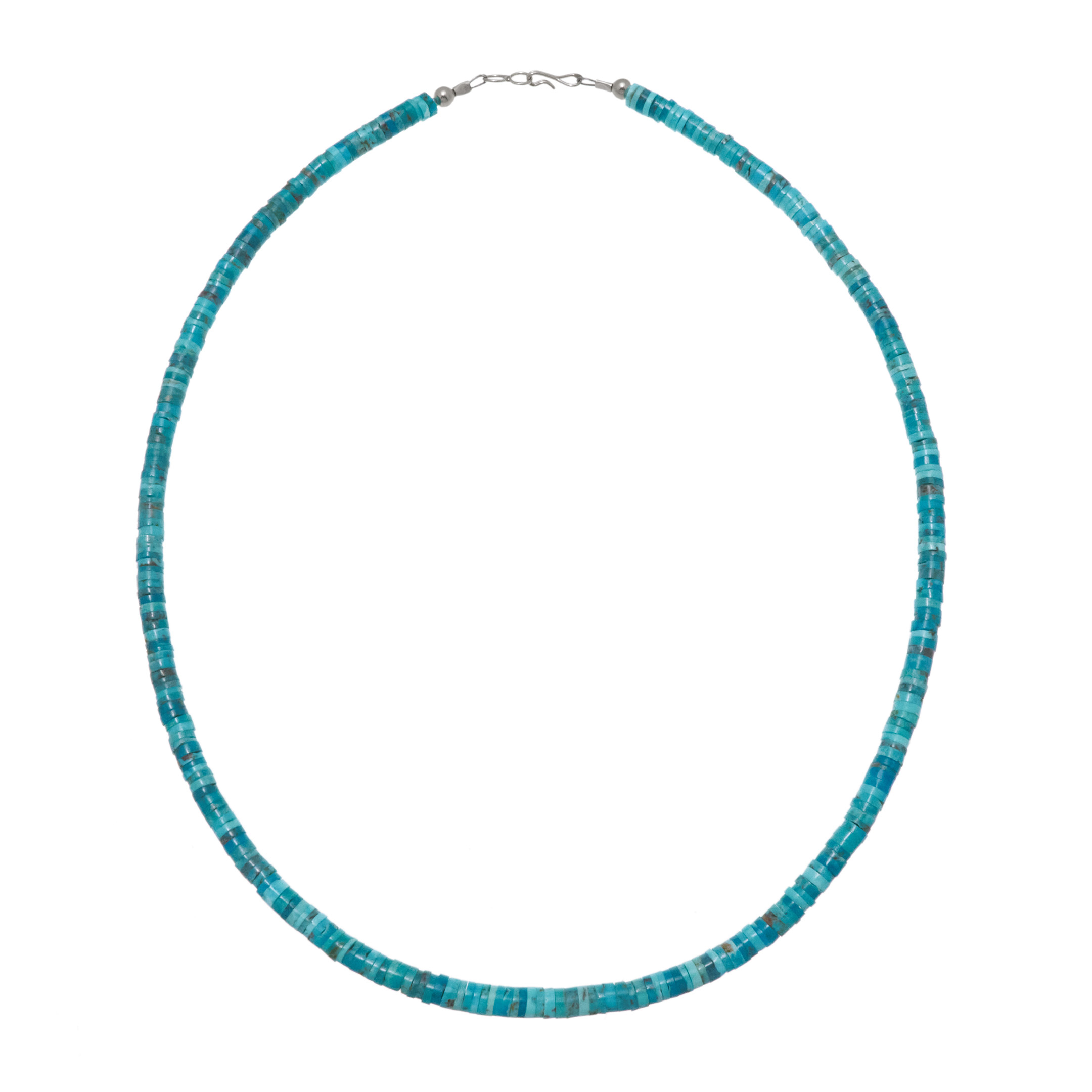 Heishi necklace in turquoise beads CO284 - Harpo Paris