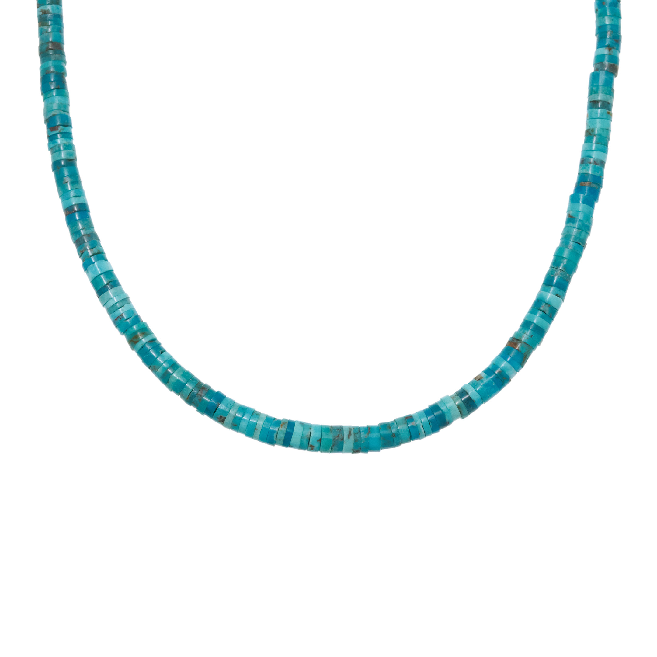 Collier Pueblo en perles turquoise CO284 - Harpo Paris