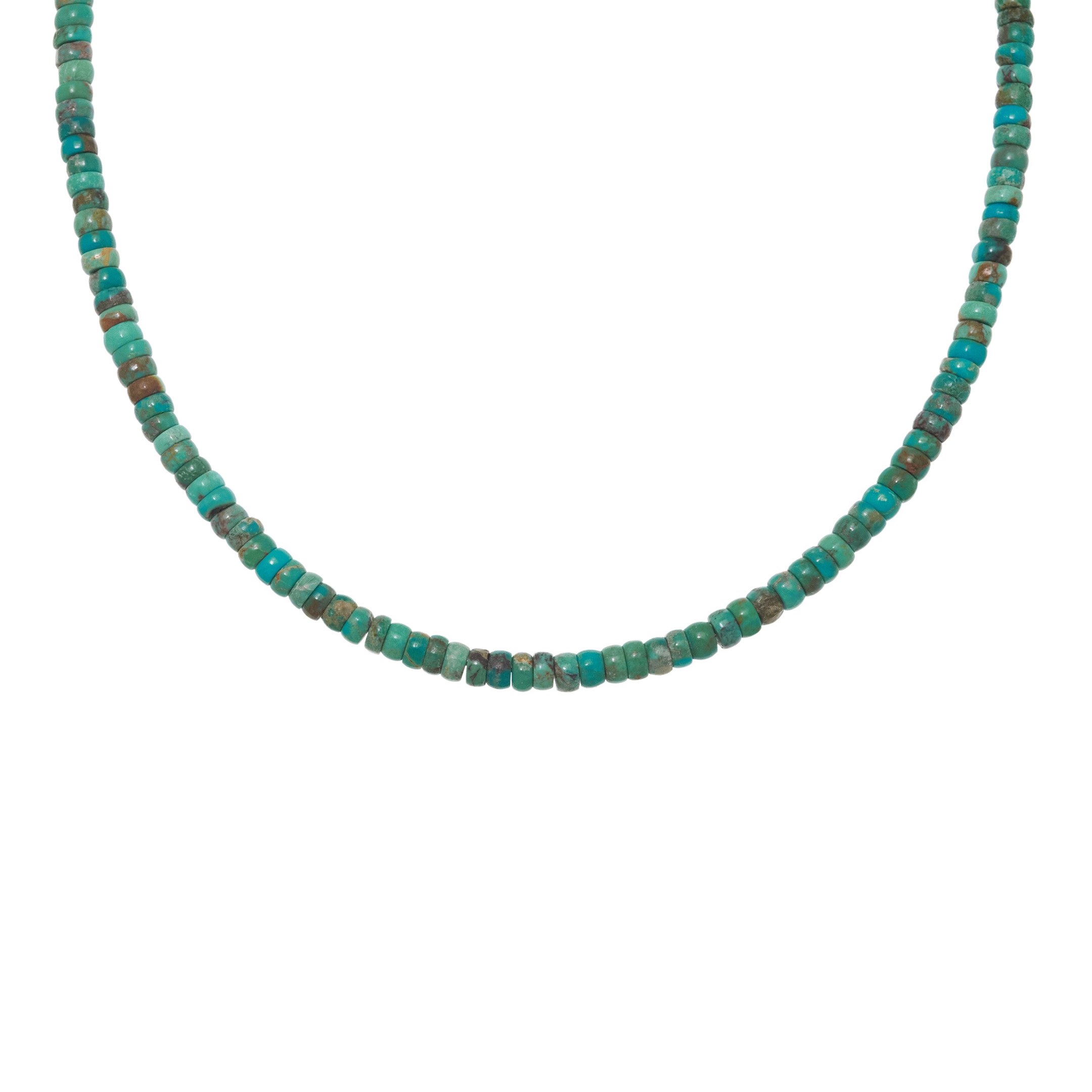 Collier turquoises et argent CO285 - Harpo Paris