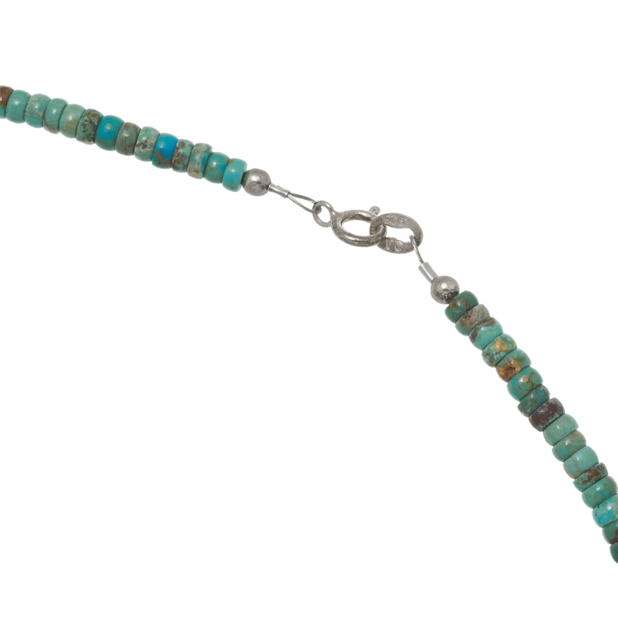 Collier turquoises et argent CO285 - Harpo Paris