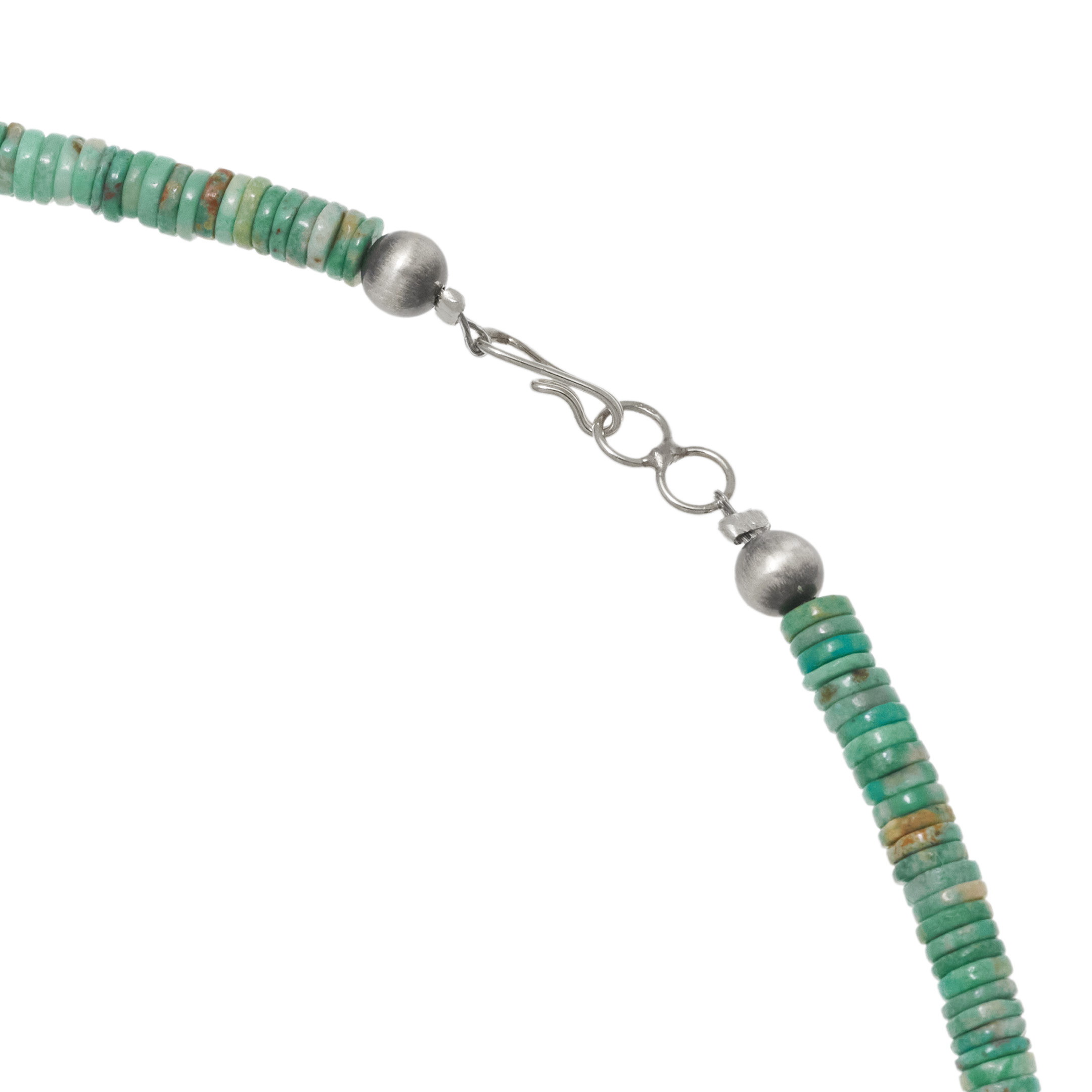 Collier turquoises et argent CO287 - Harpo Paris