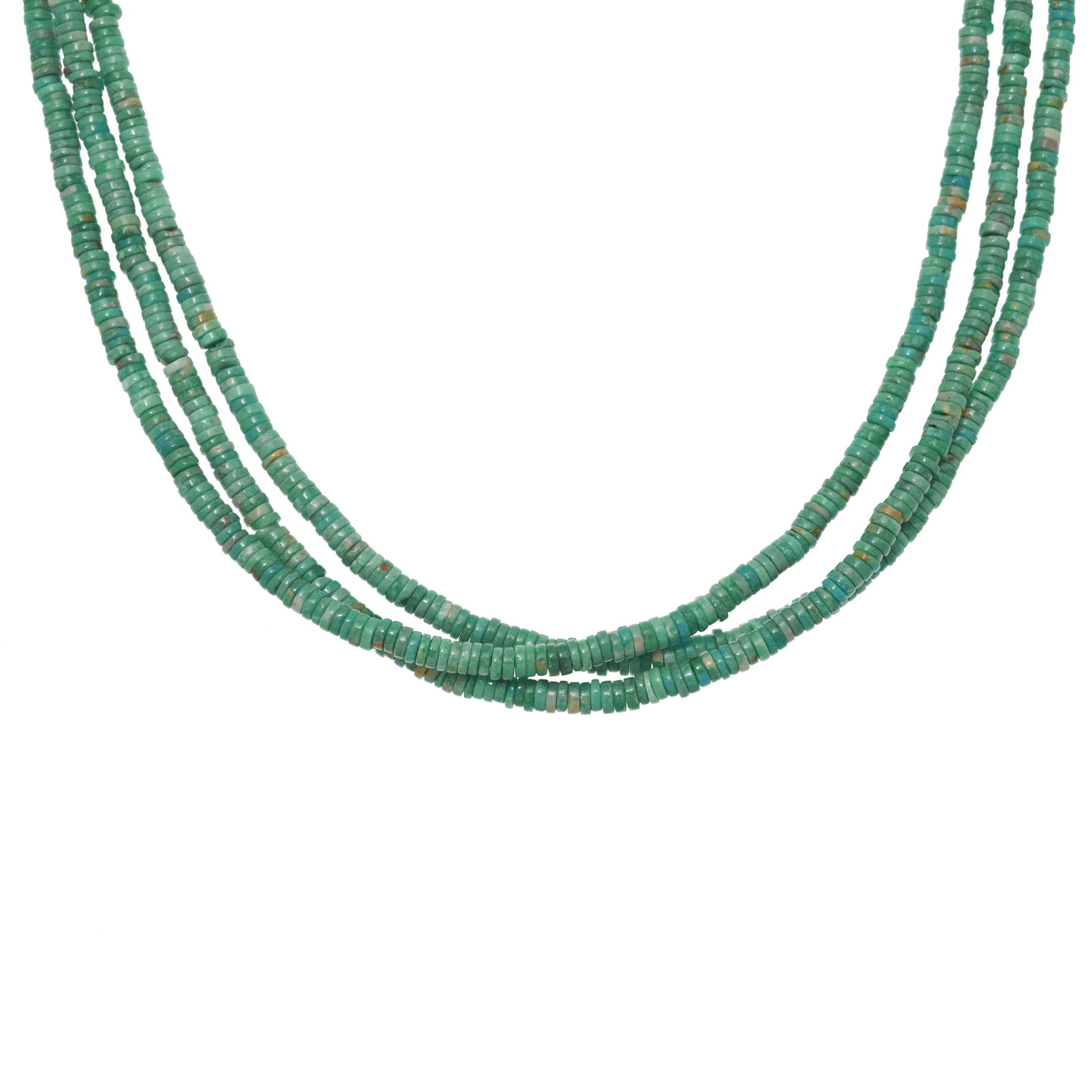 Collier en perles Heishi de turquoises CO288 - Harpo Paris