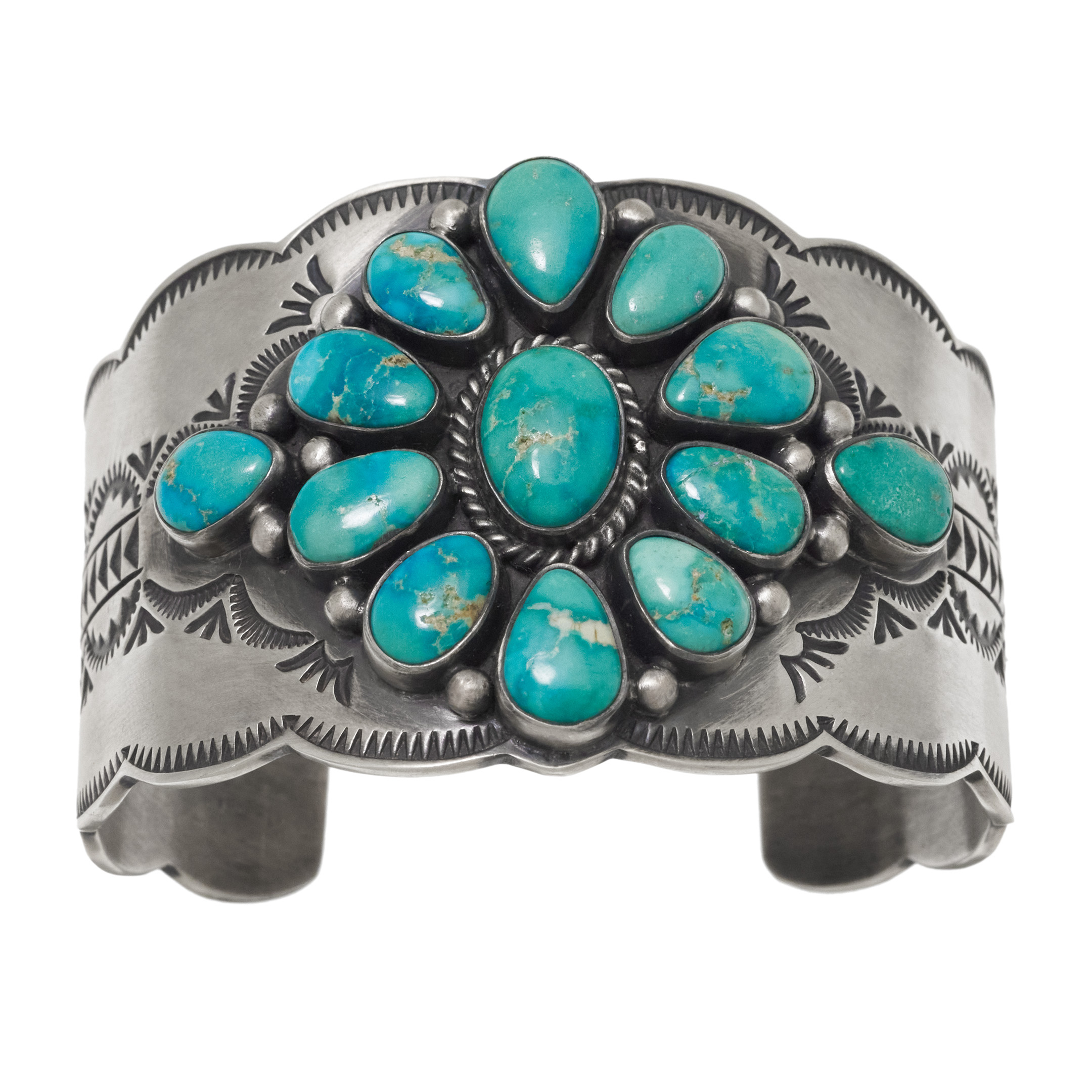 Bracelet turquoise et argent BR1026 - Harpo Paris