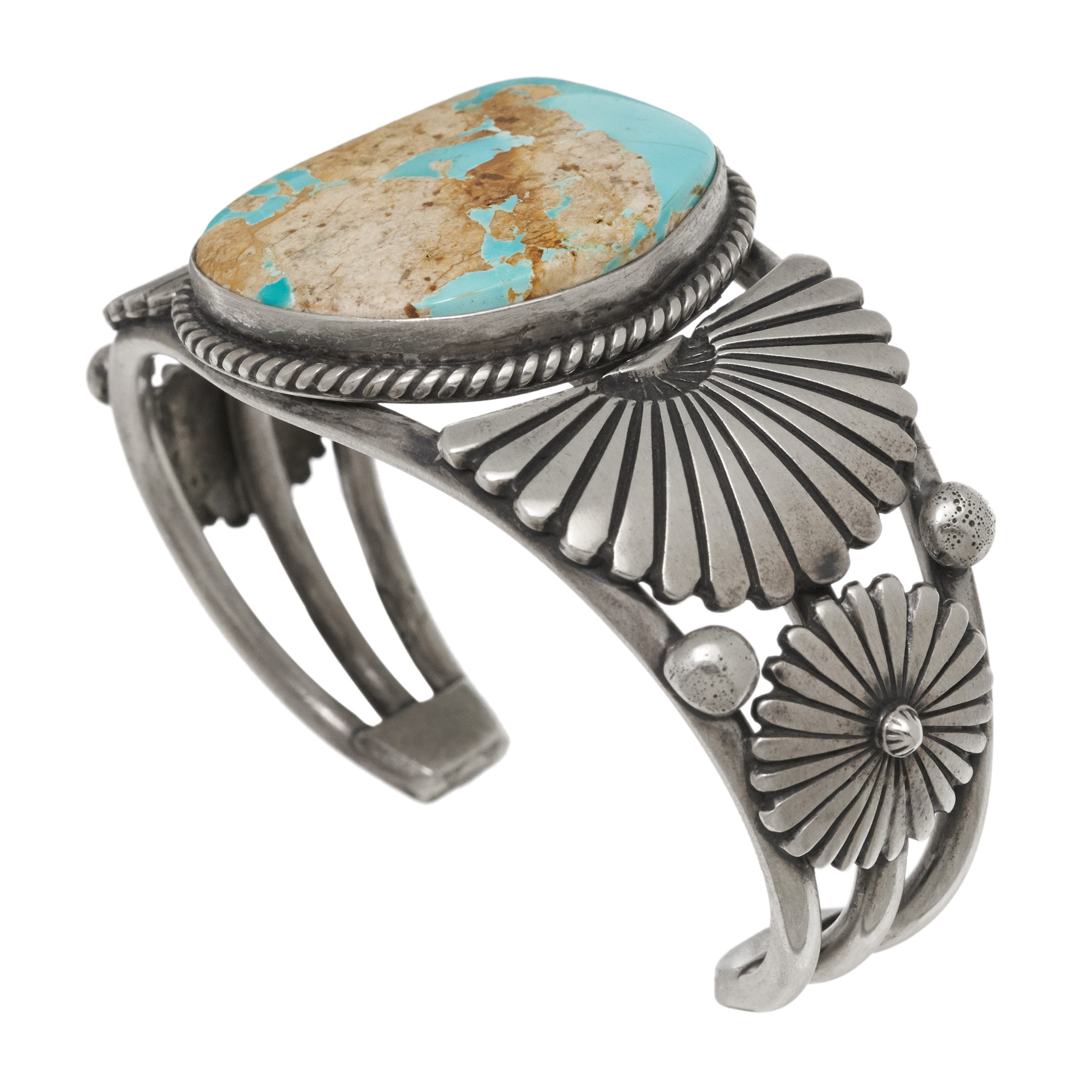 Bracelet turquoise et argent BR1030 - Harpo Paris