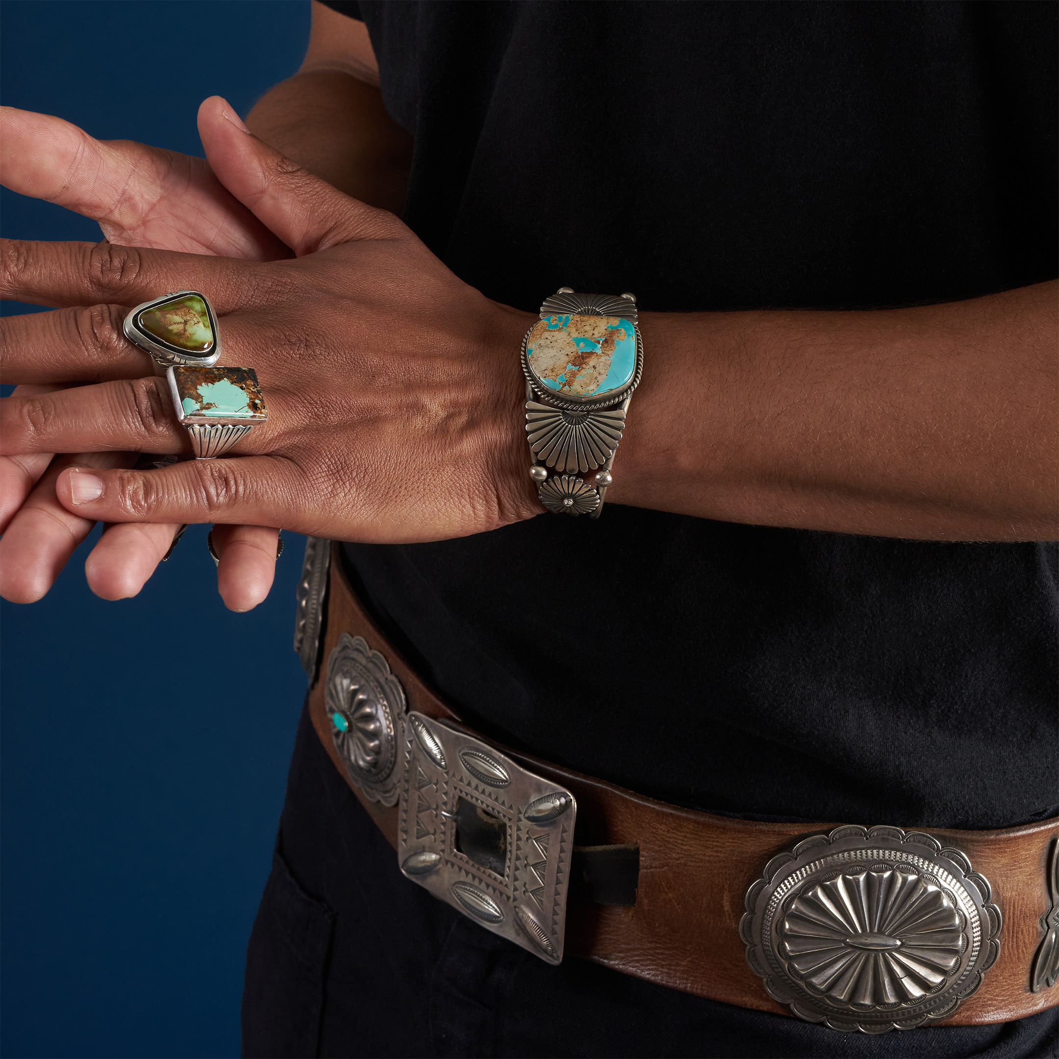 Bracelet turquoise et argent BR1030 - Harpo Paris