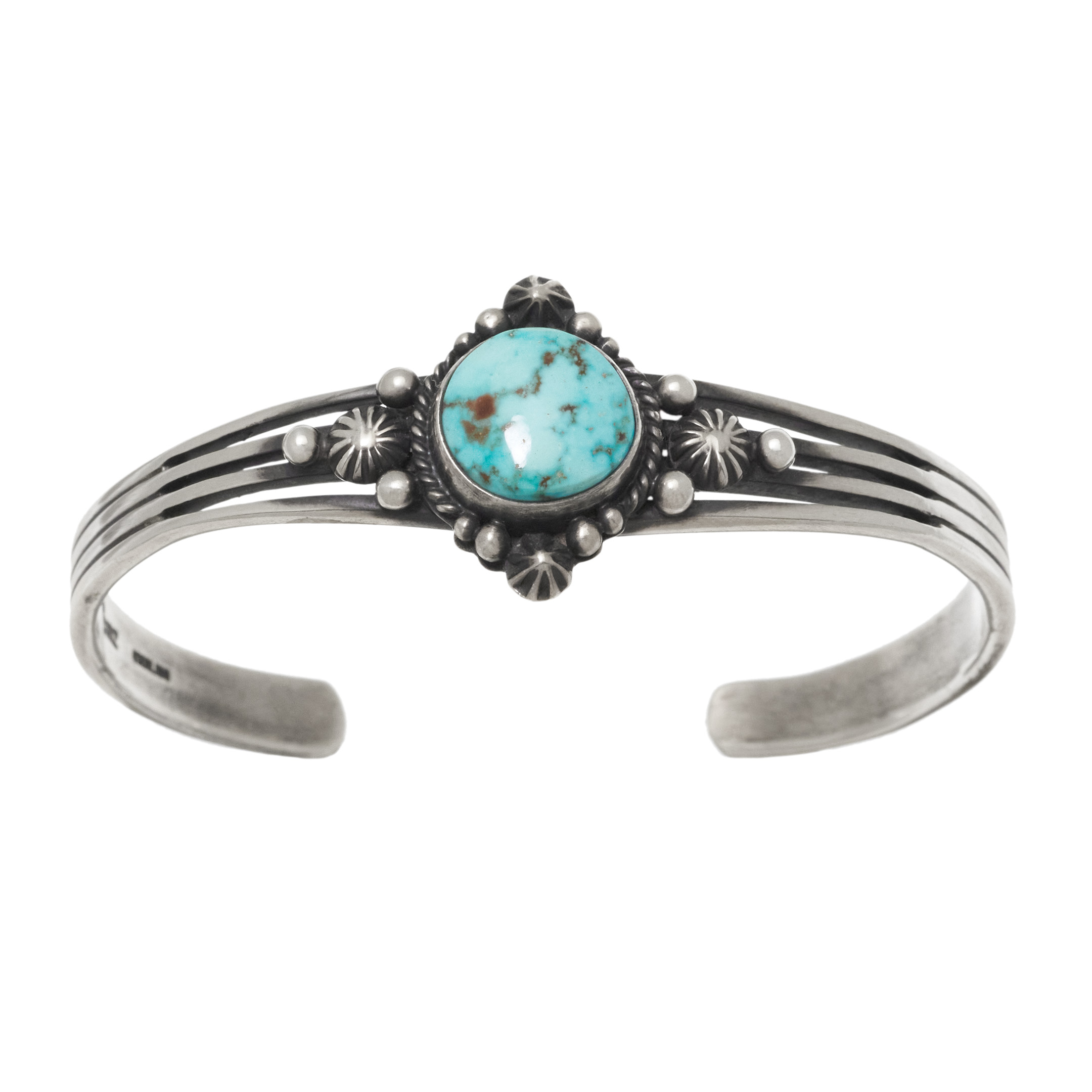 Turquoise and silver Bracelet BR1031 - Harpo Paris