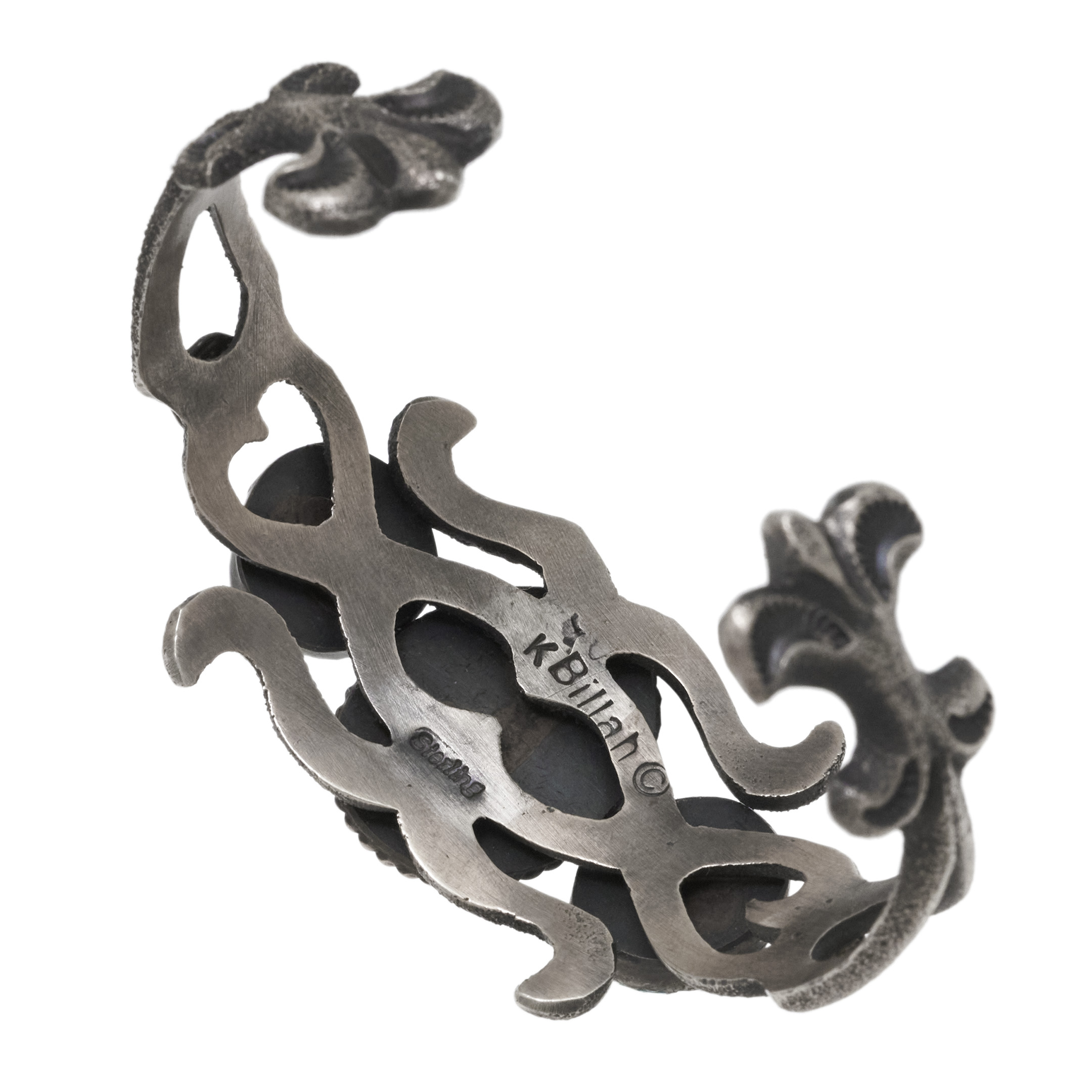 Turquoise and silver bracelet BR1032 - Harpo Paris