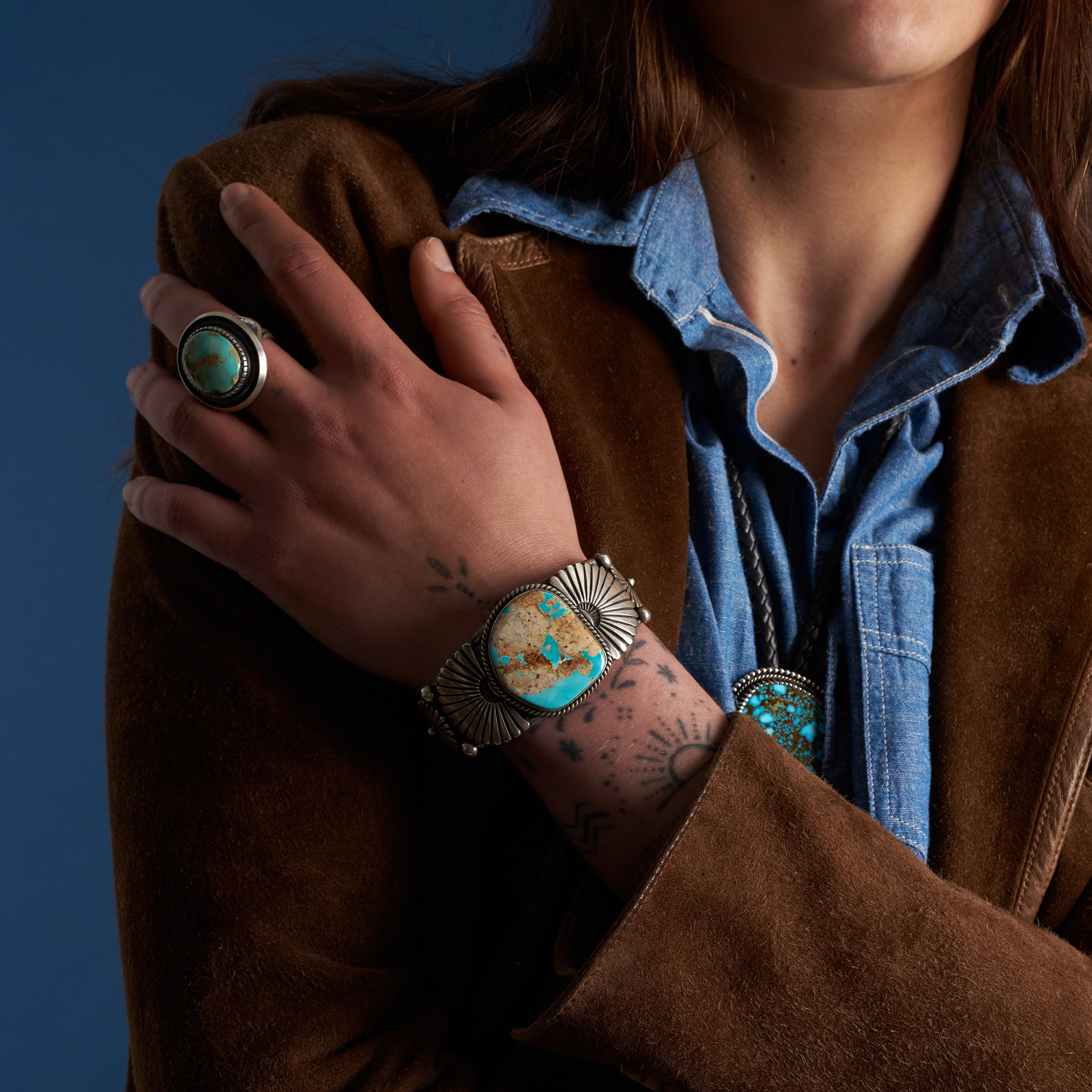 Bracelet turquoise et argent BR1030 - Harpo Paris