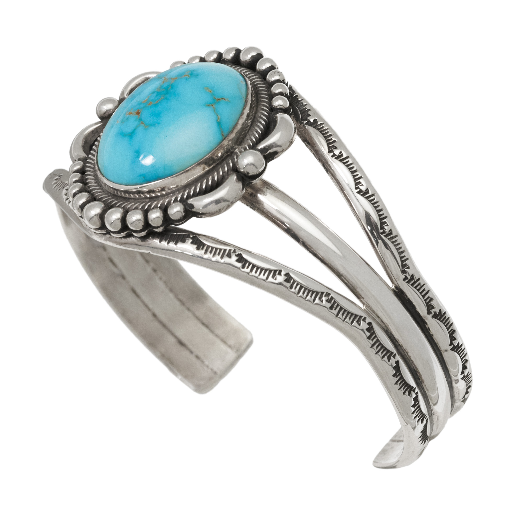 Bracelet turquoise et argent BR1034 - Harpo Paris
