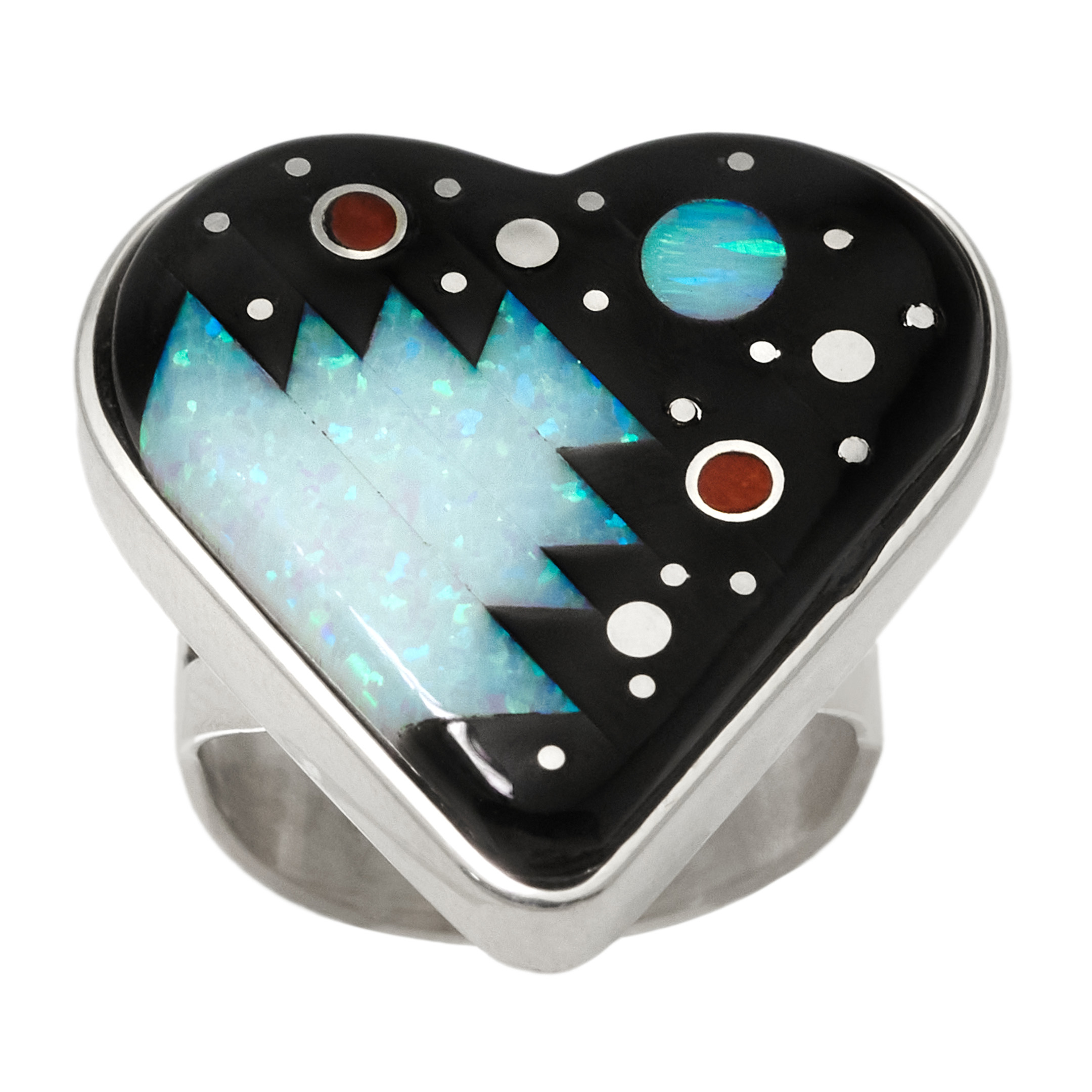 Ring in micro-inlay and silver BA1828 - Harpo Paris