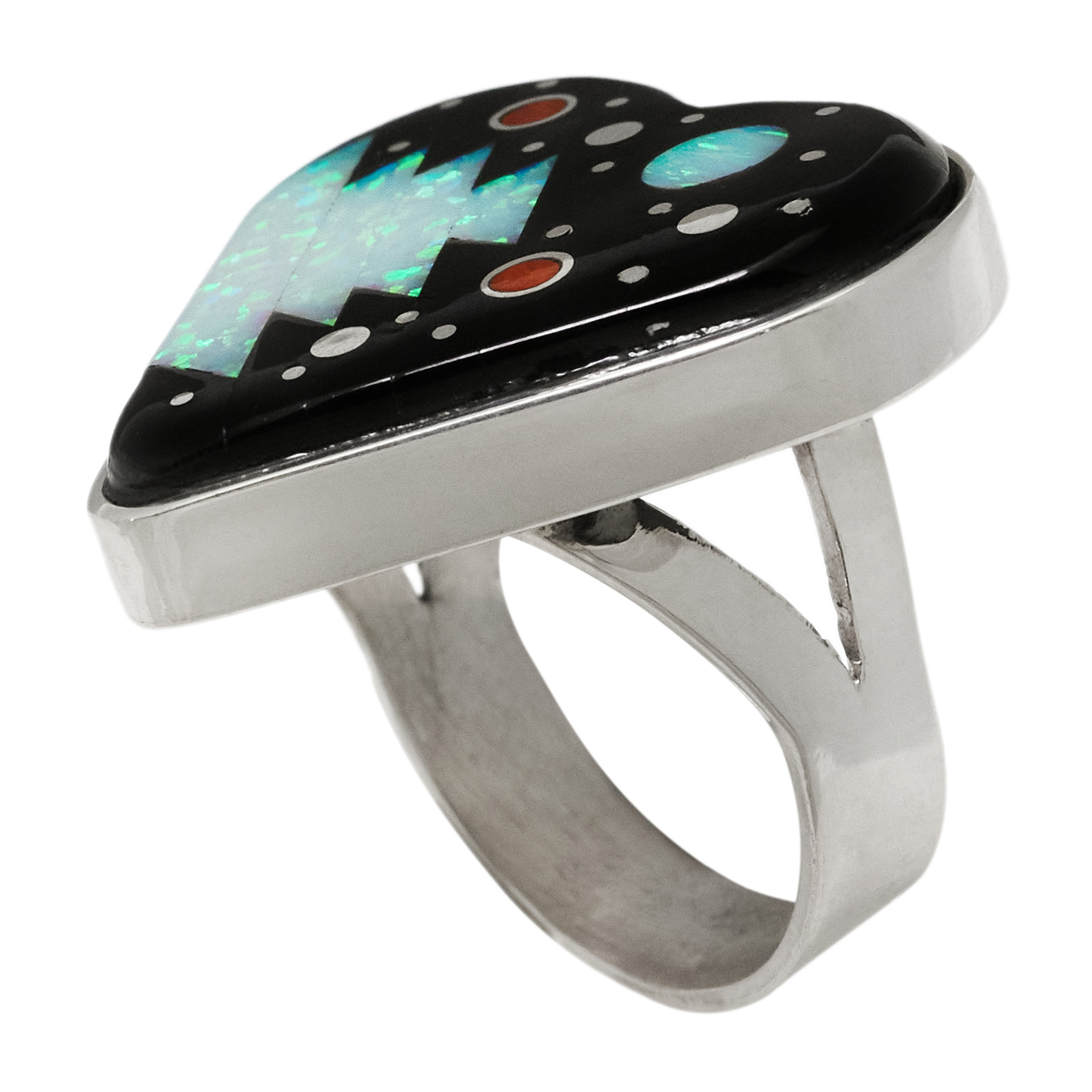 Ring in micro-inlay and silver BA1828 - Harpo Paris