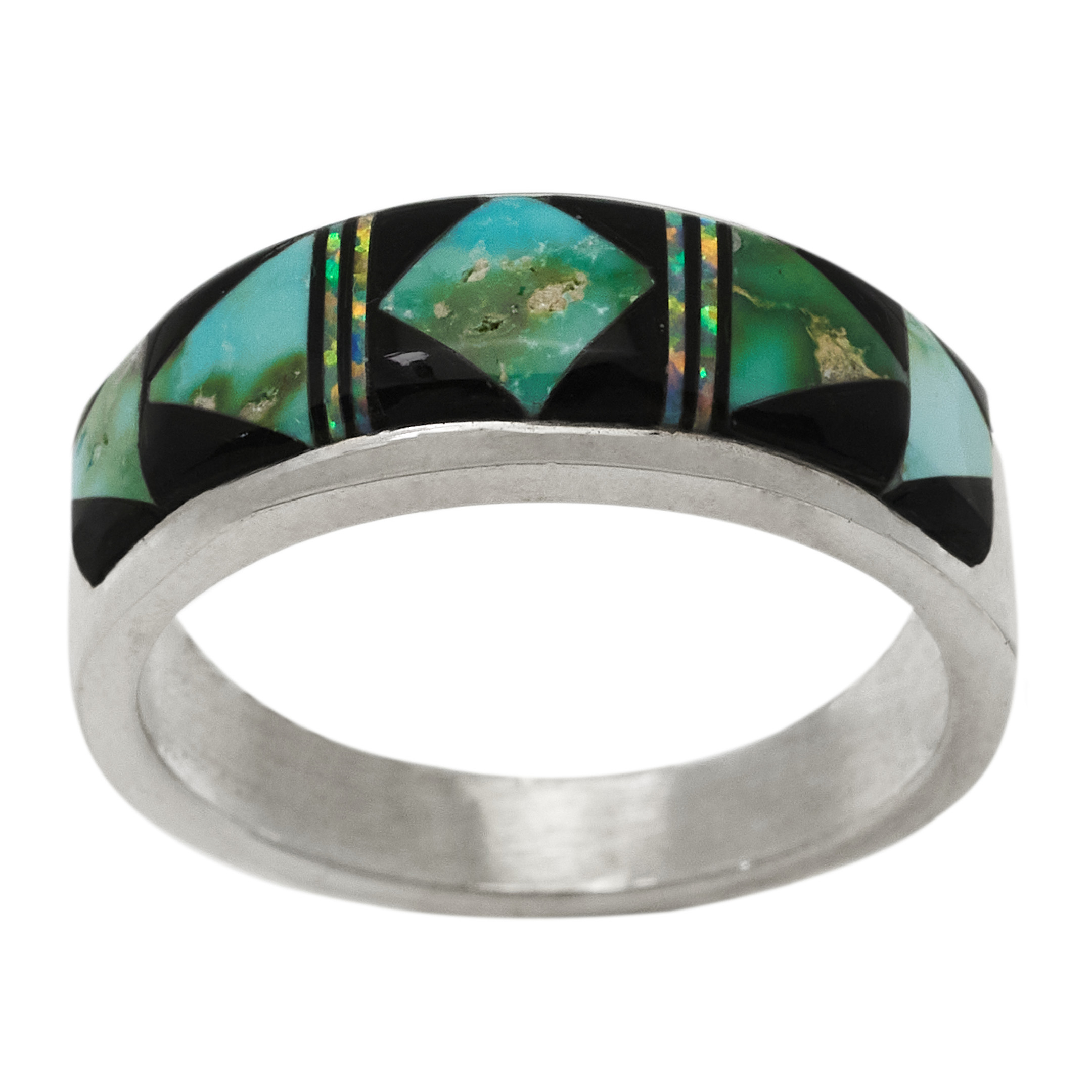 Inlay and silver ring BA1831 - Harpo Paris